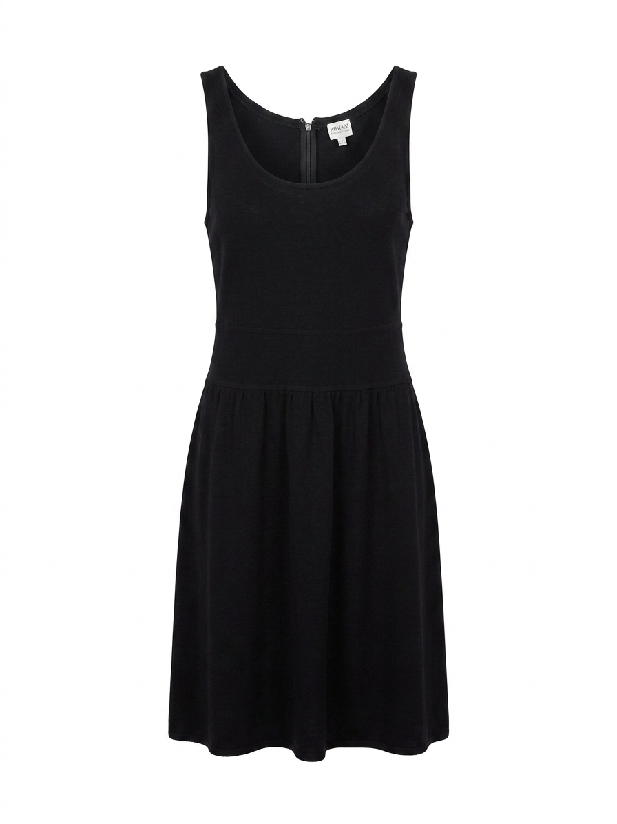 armani collezioni black dress Sleeveless Milano Jersey Giulia Lemon Print Dress long sleeve mermaid ope back Size:16.5 32/33