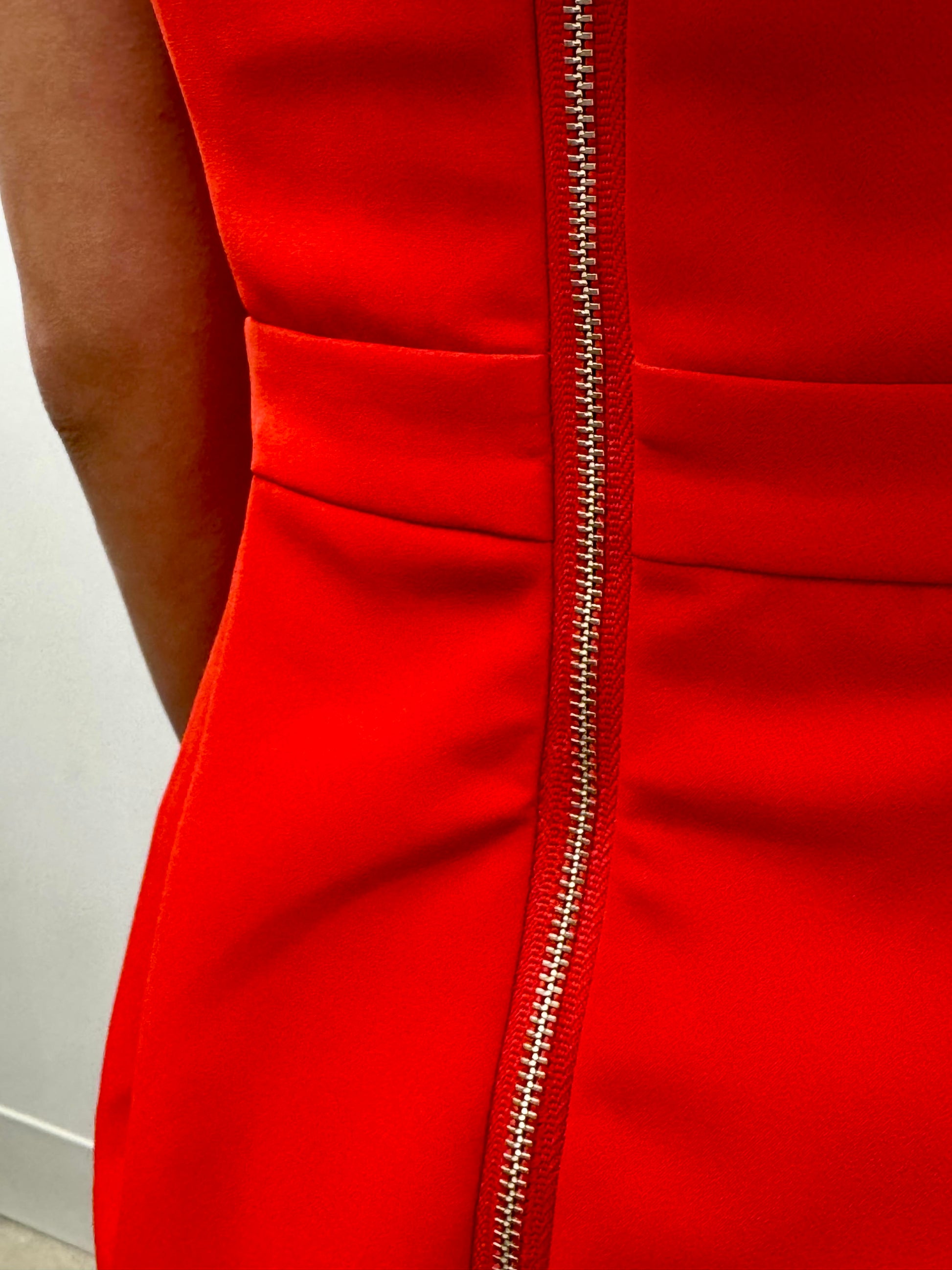 Bardot Bella Tulip Hem Dress in Lava Red