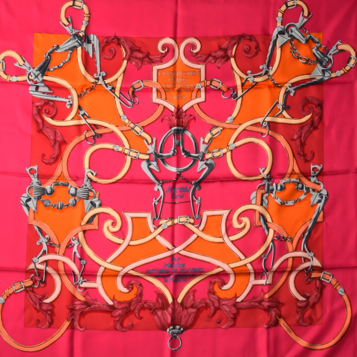 Hermès L'Instruction du Roy Silk Scarf 90 by Henri d'Origny