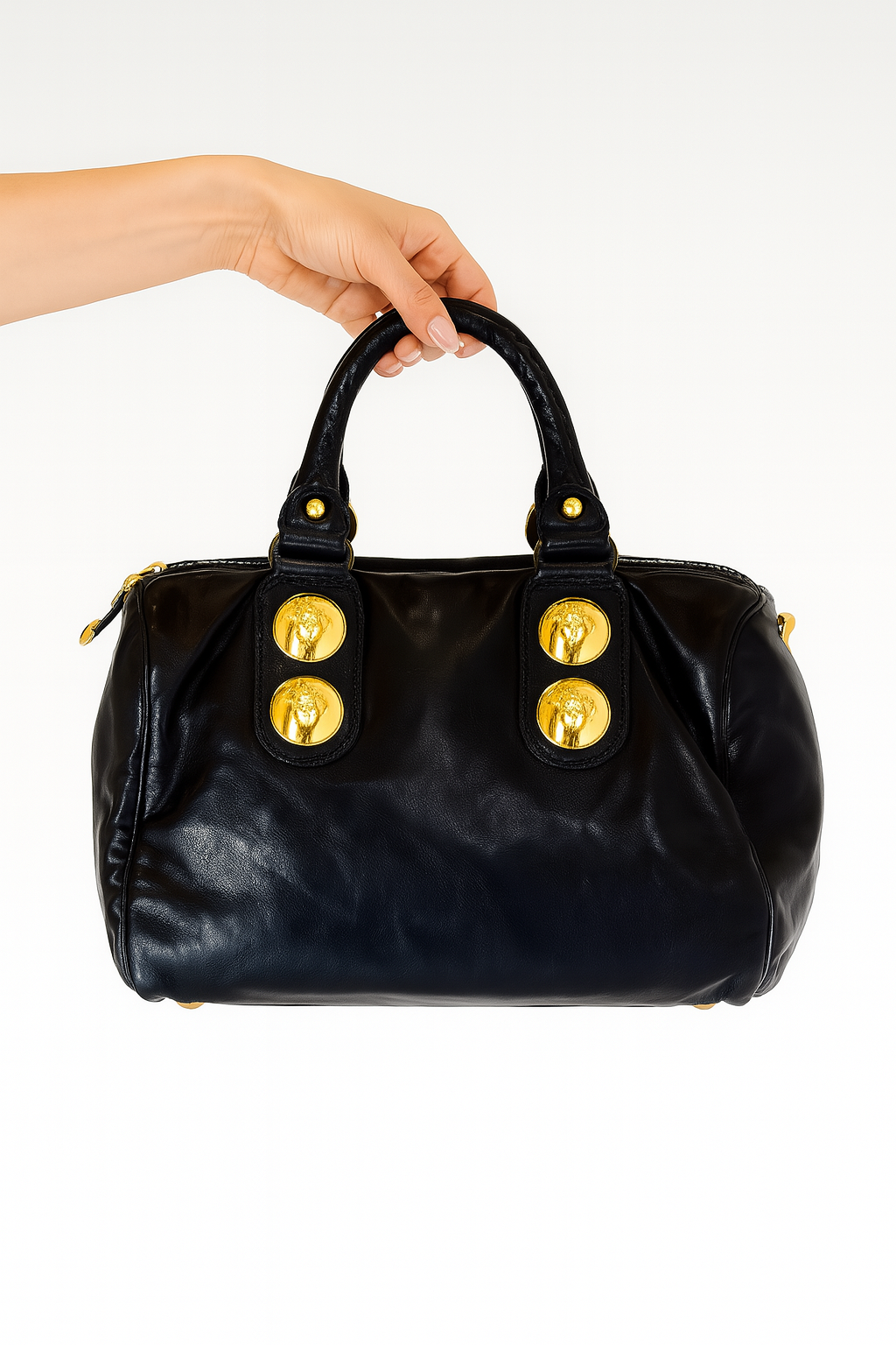 Gucci Black Leather Babouska Bag