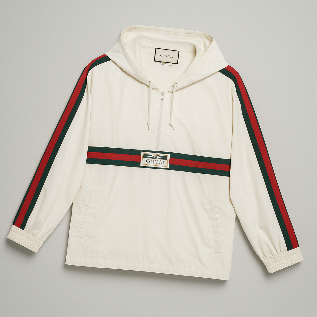Gucci Cotton Canvas Windbreaker with Gucci Label