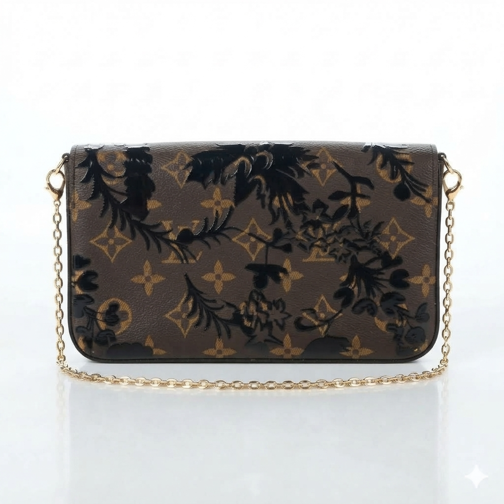 Louis Vuitton Limited Edition Monogram Blossom Pochette Félicie Chain Wallet