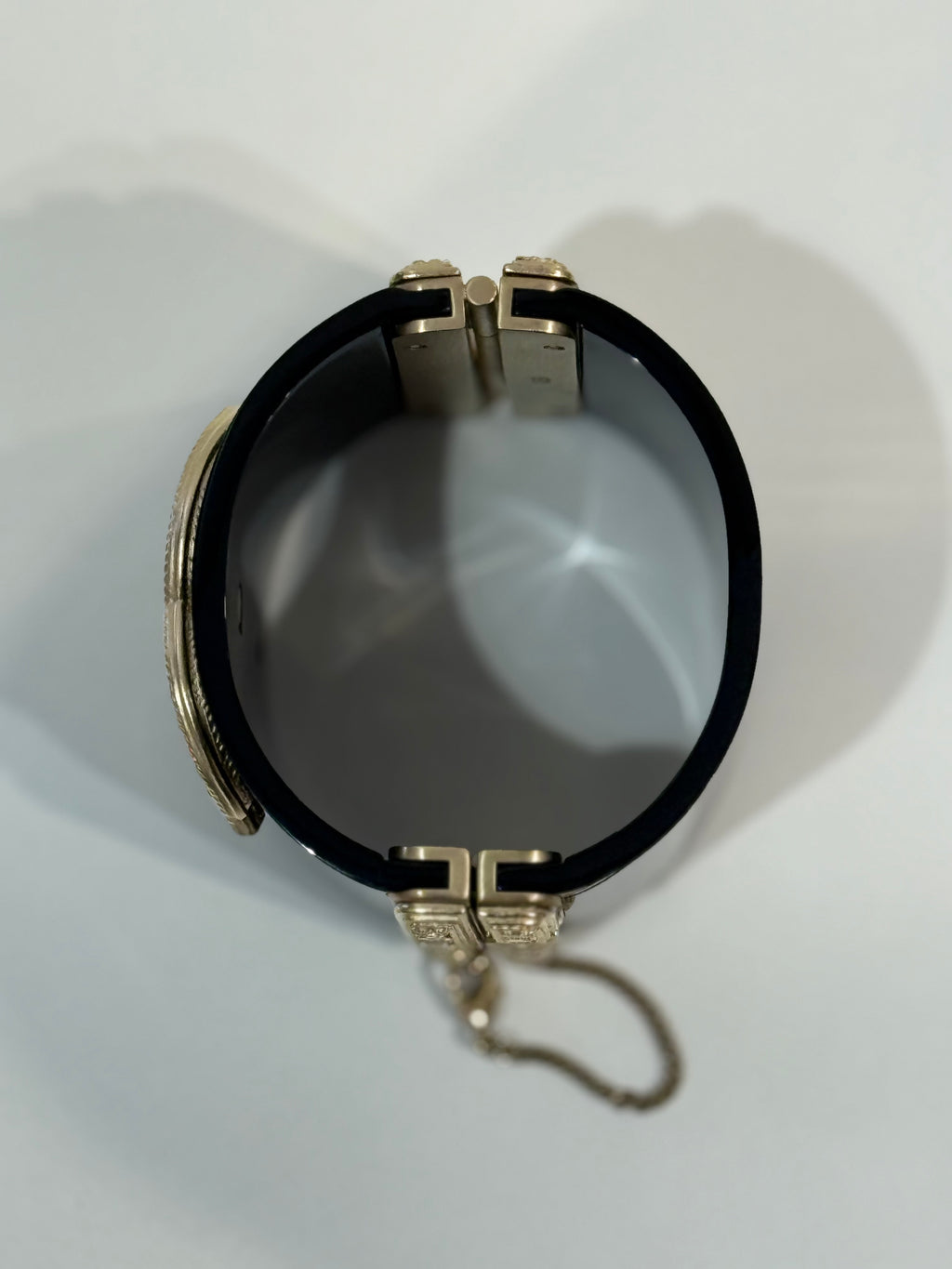 Chanel Gold Plated Resin Hinged Bangle