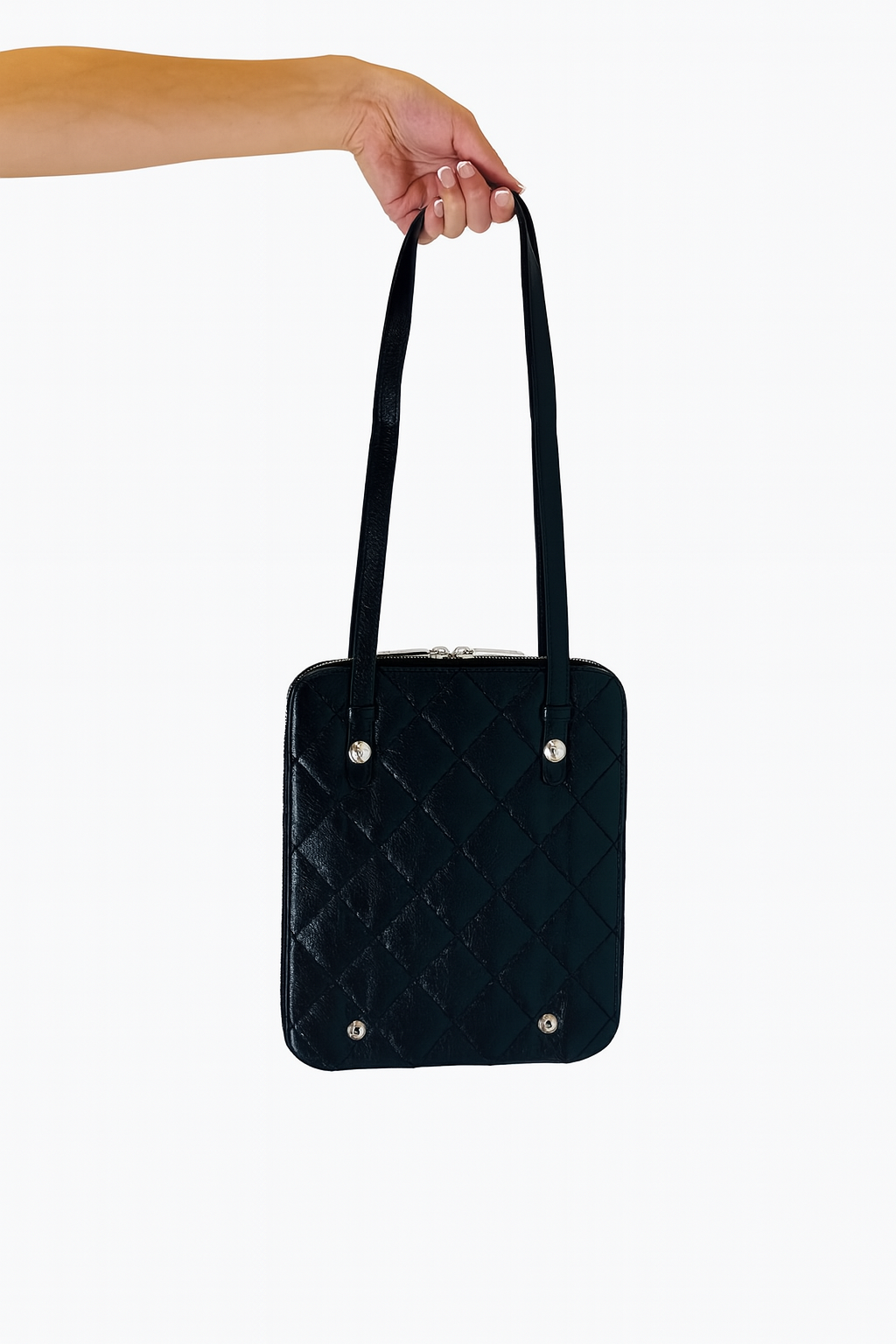 Chanel Black Matelasse Quilted Leather Tablet Case