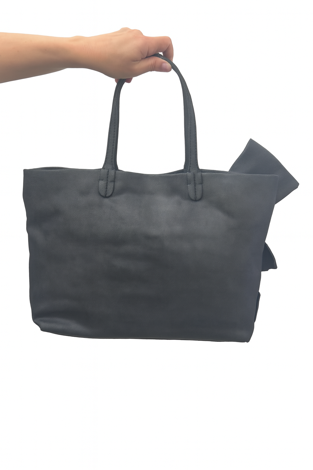 Valentino Garavani Dark Grey Betty Bow Tote Bag