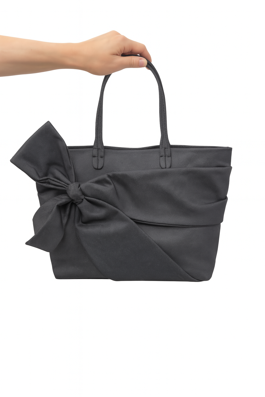 Valentino Garavani Dark Grey Betty Bow Tote Bag