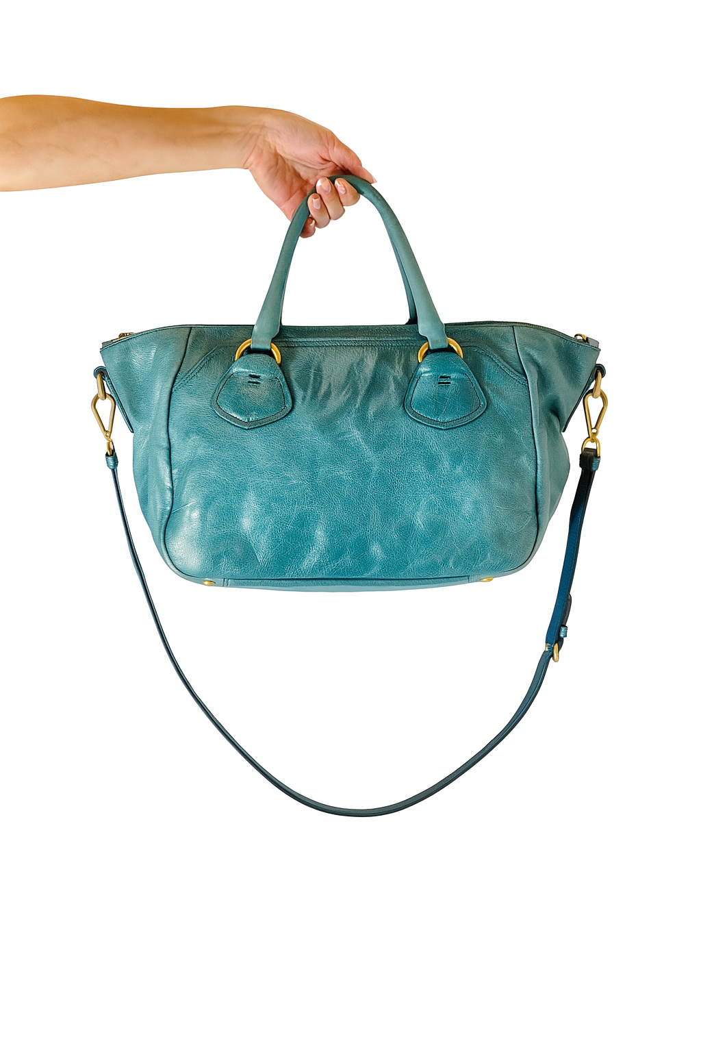 Prada Glace Calfskin Twin Pocket Tote Bag
