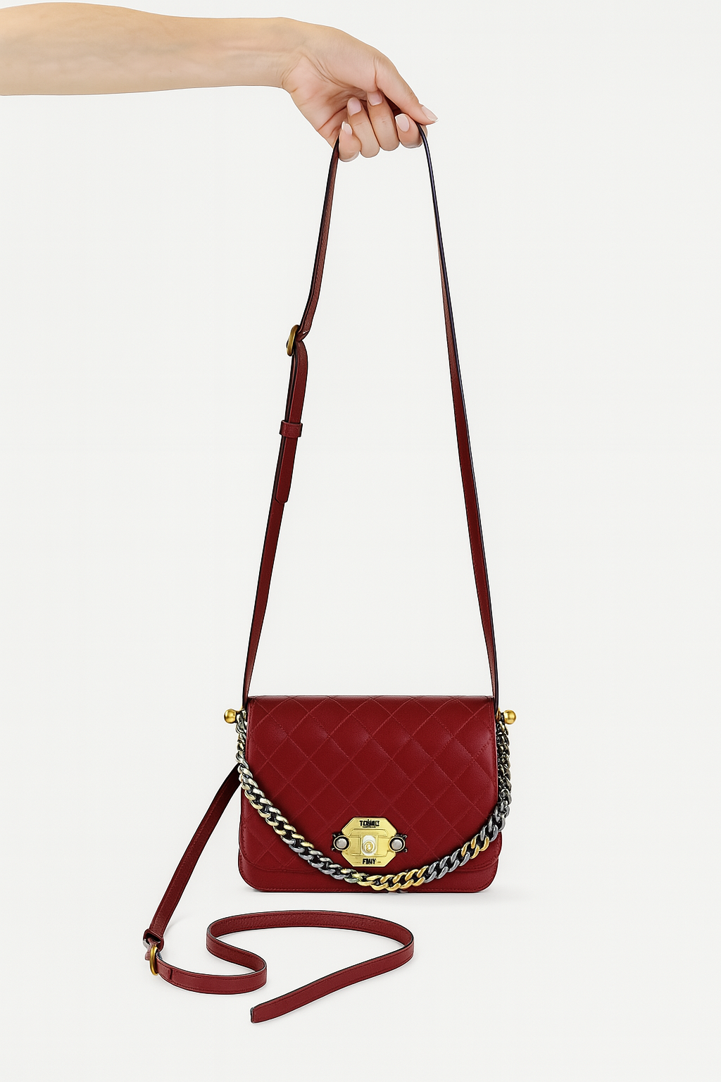 Chanel Red Lambskin Infinity Flap Bag