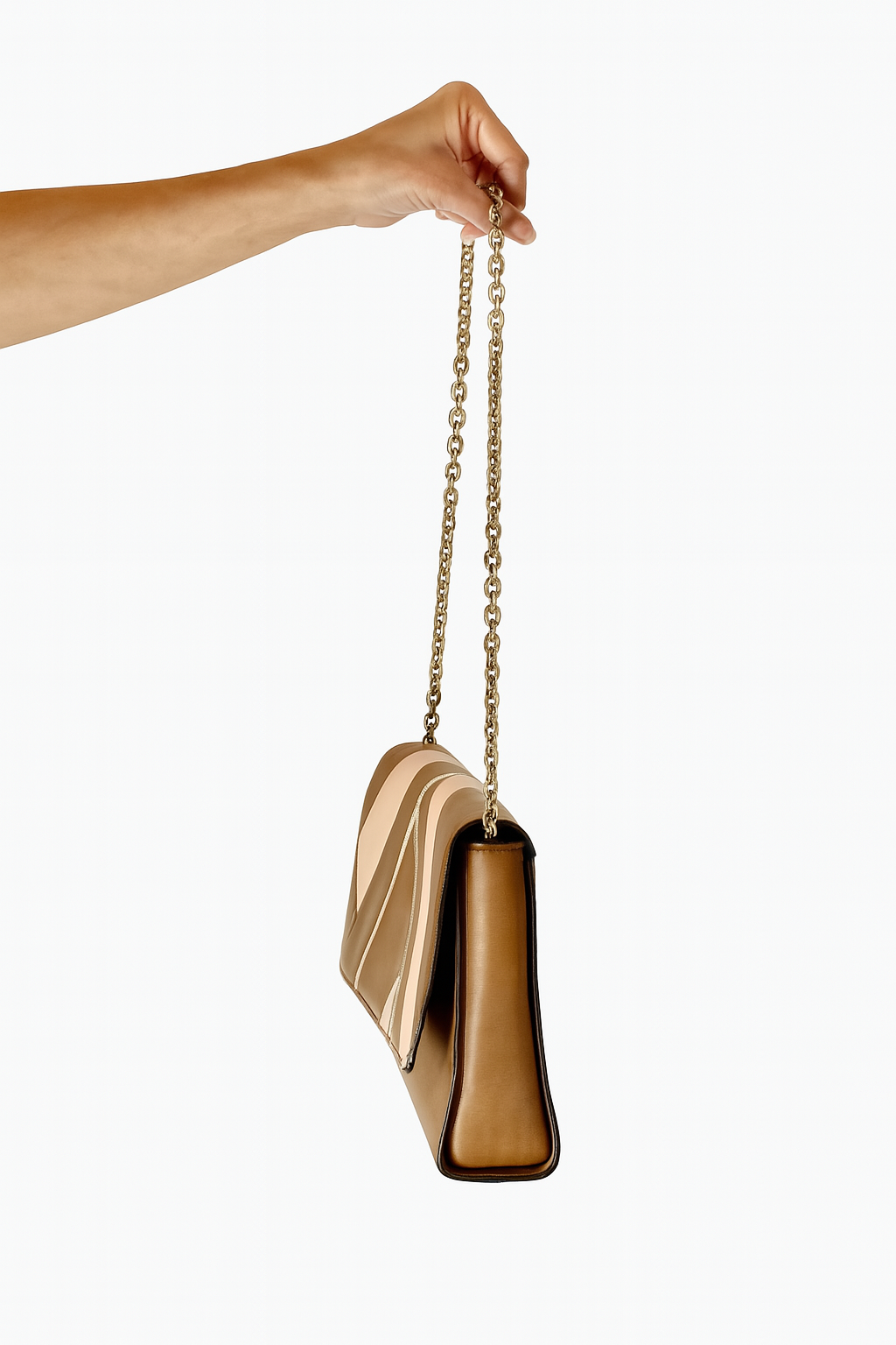 Louise et Cie Metallic Geometric Leather Shoulder Bag