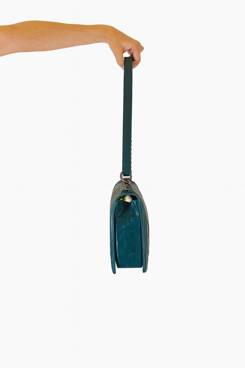 Chanel Medium Boy Bag –  Turquoise Quilted Leather