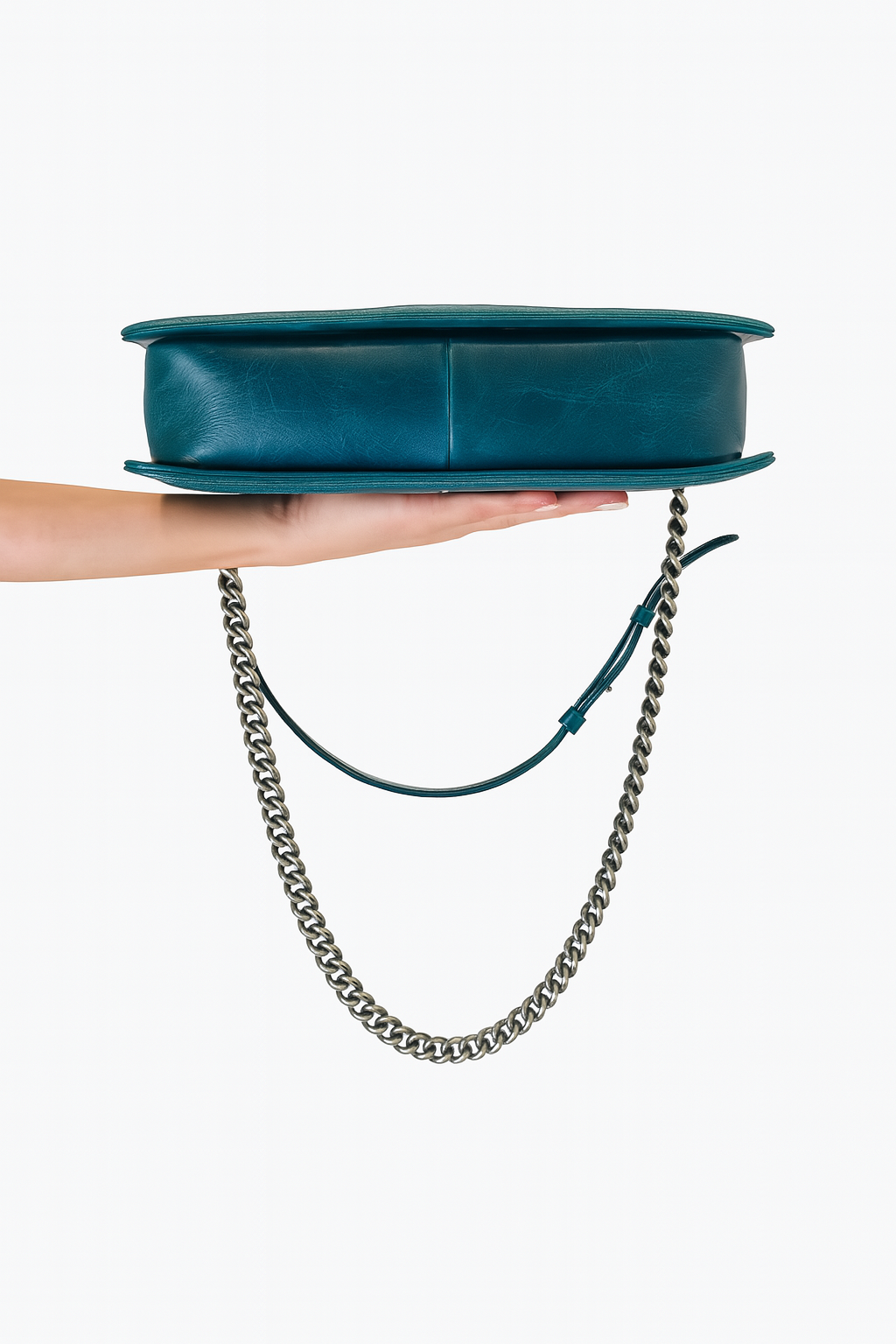 Chanel Medium Boy Bag –  Turquoise Quilted Leather