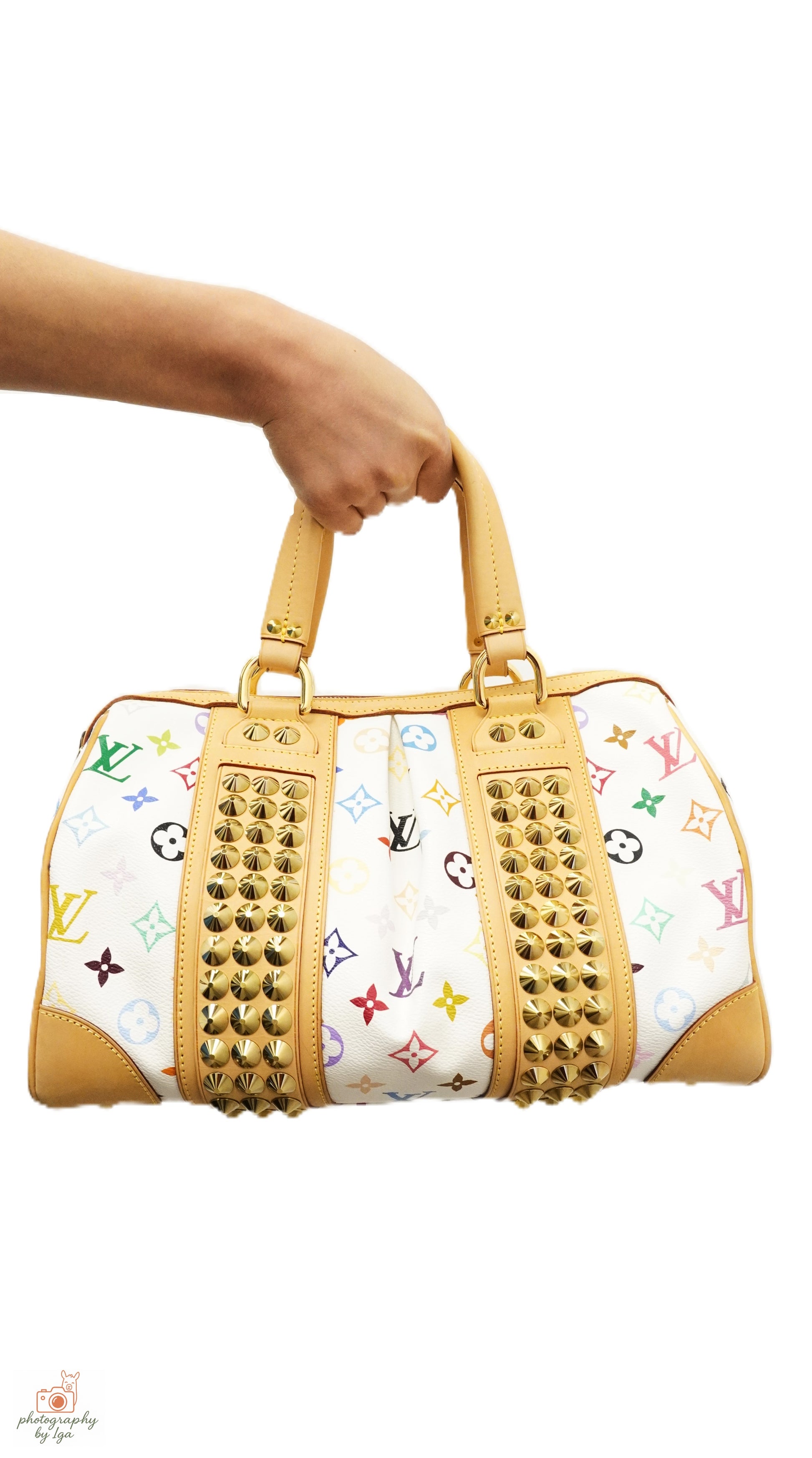 Louis Vuitton White Monogram Multicolor Courtney MM Bag