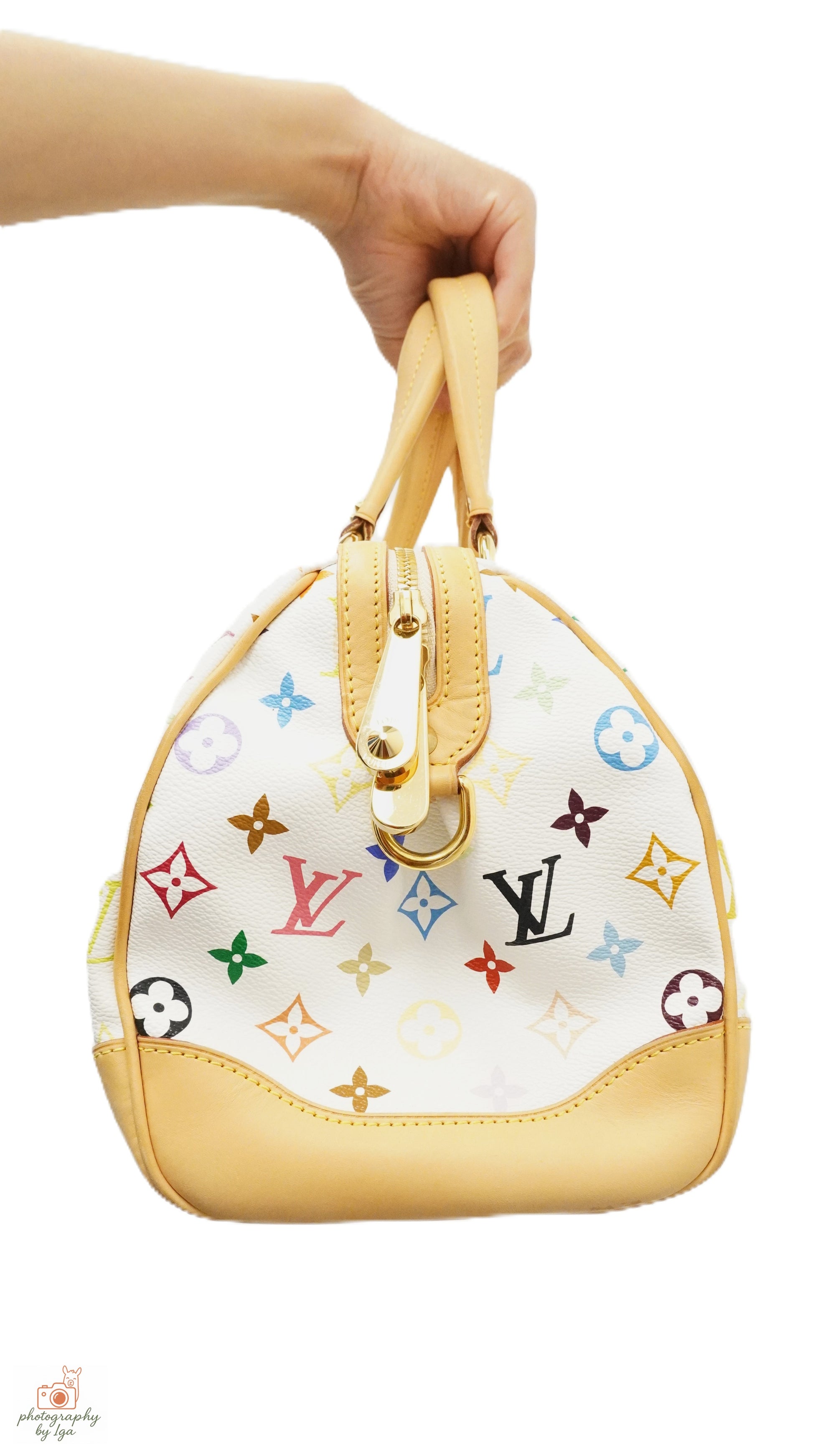 Louis Vuitton White Monogram Multicolor Courtney MM Bag