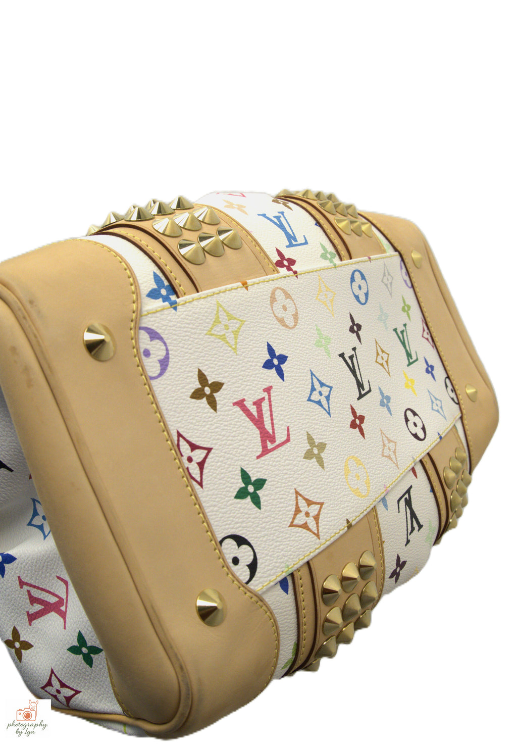 Louis Vuitton White Monogram Multicolor Courtney MM Bag
