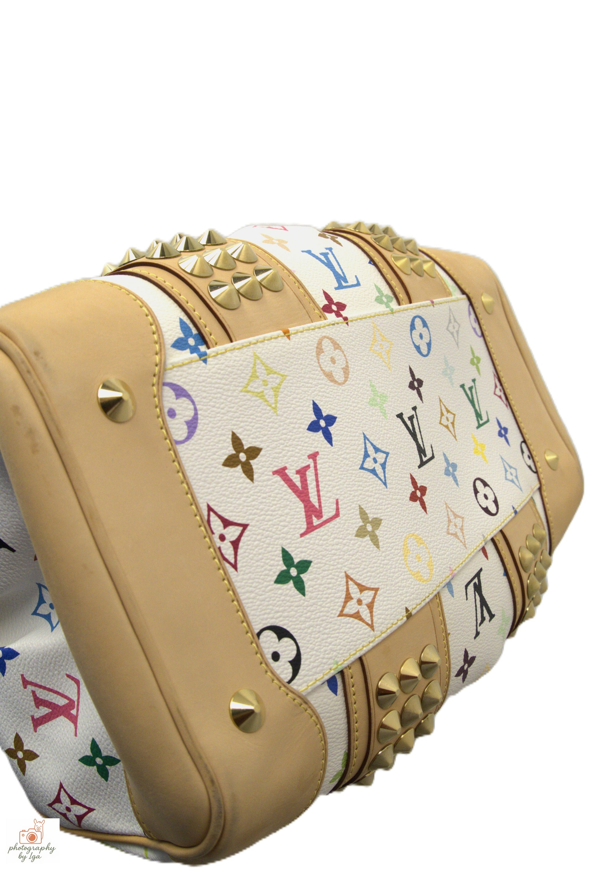 Louis Vuitton White Monogram Multicolor Courtney MM Bag