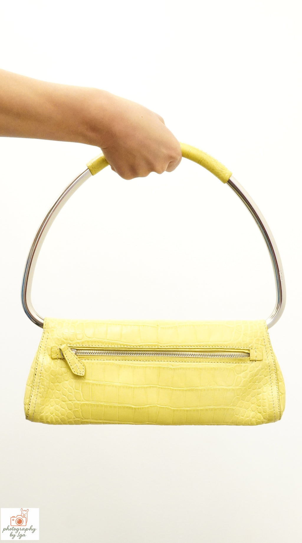 Prada Yellow Alligator Bag
