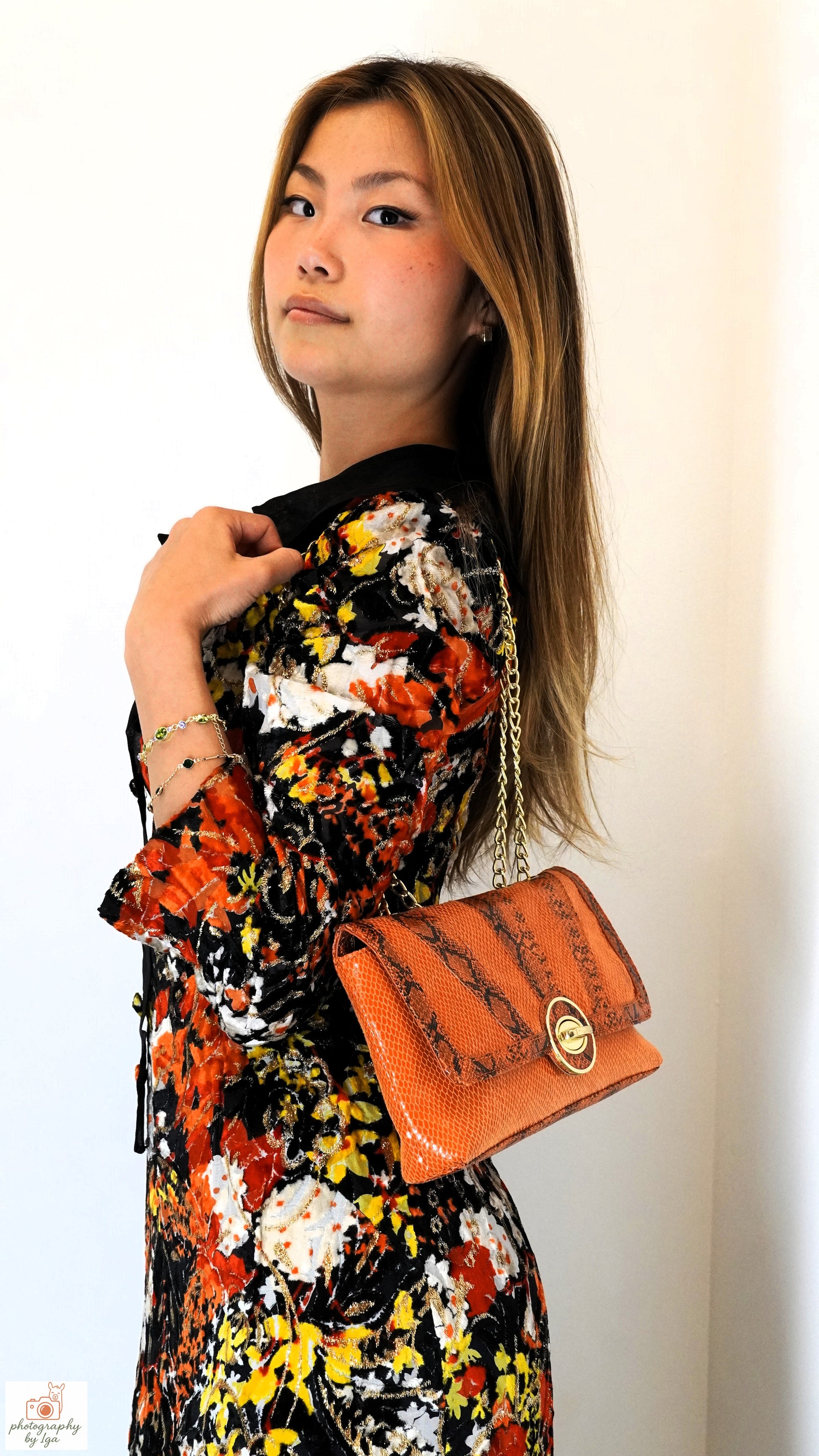 Vintage Floral Velvet Midi Shirt Dress