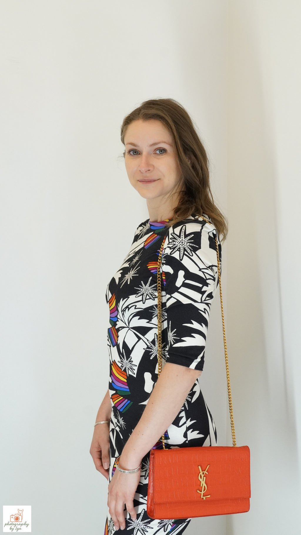 Farm Rio Black Floral Print Midi Dress