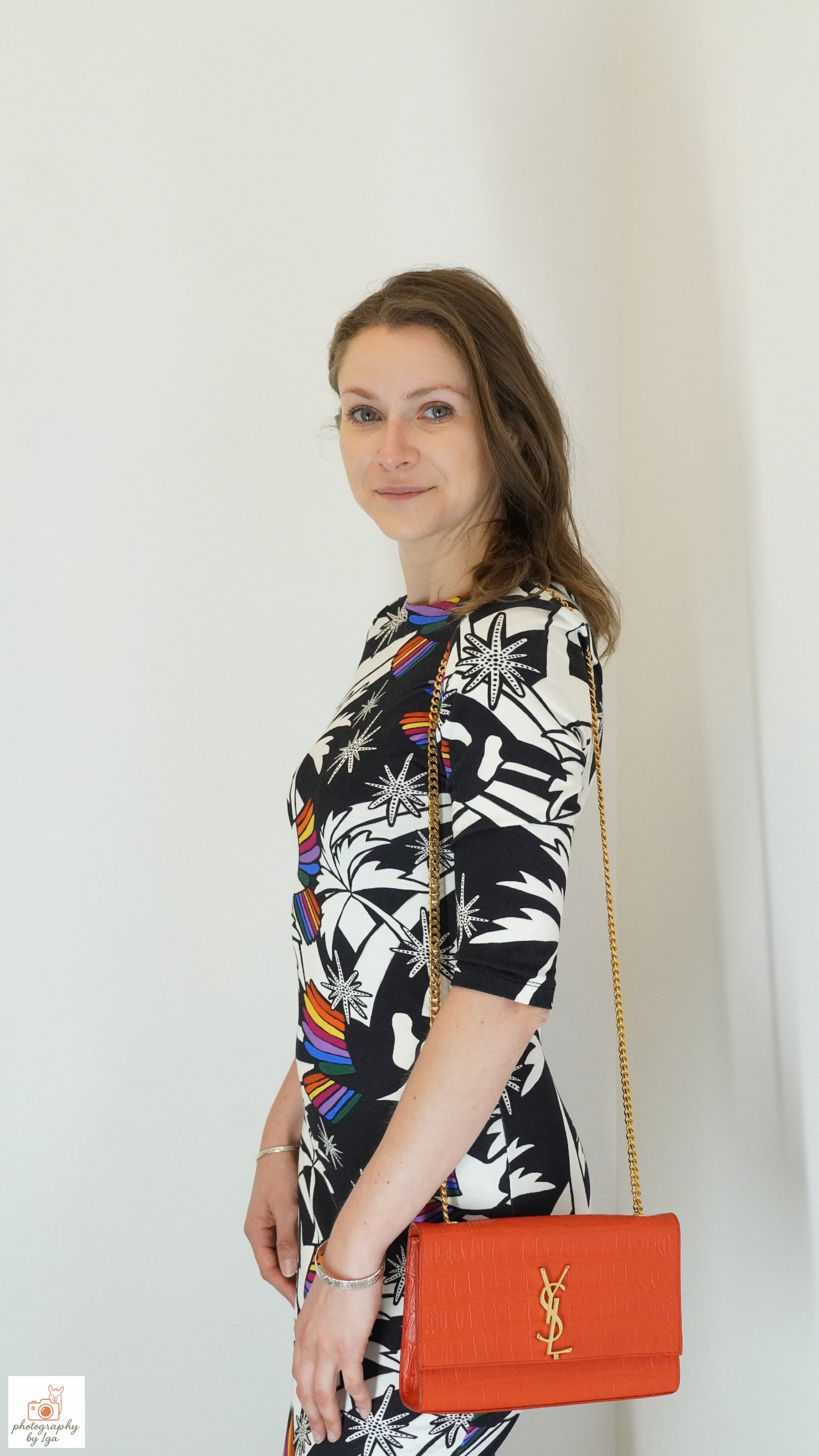 Farm Rio Black Floral Print Midi Dress