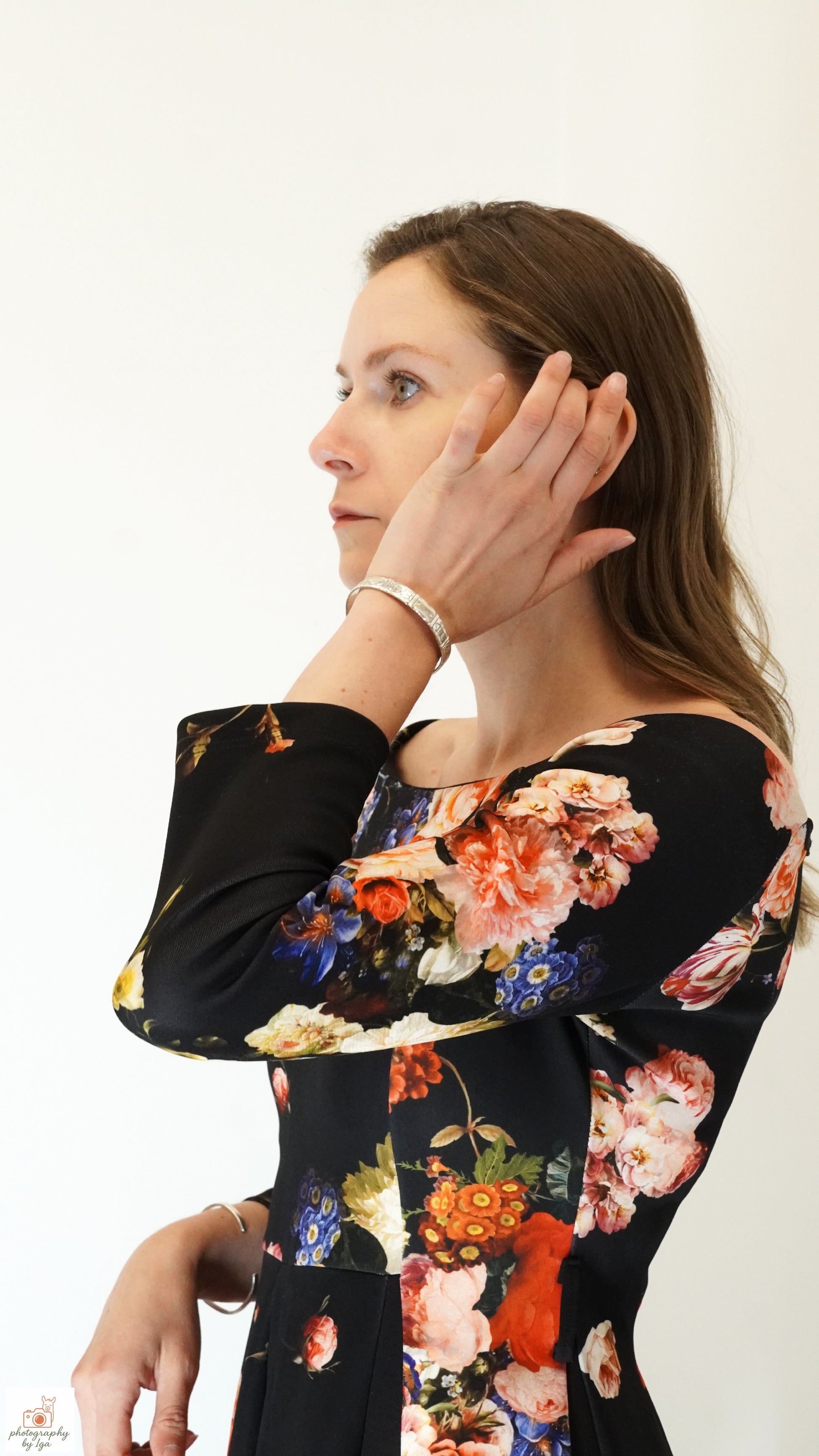 Rinascimento Floral Print Midi Dress