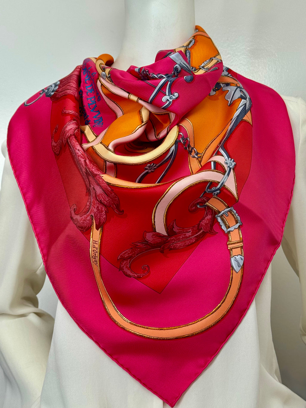 Hermès L'Instruction du Roy Silk Scarf 90 by Henri d'Origny