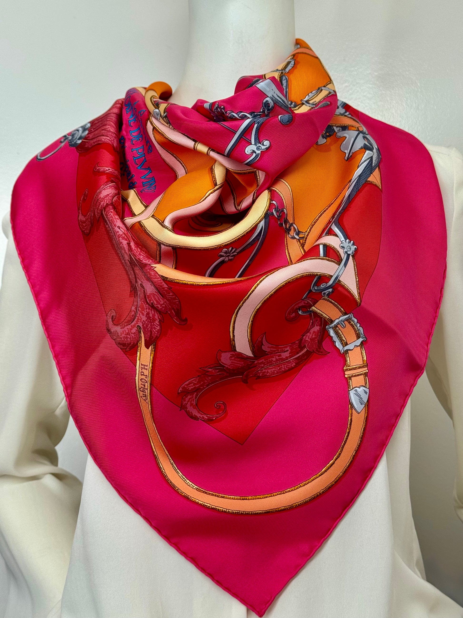 Hermès L'Instruction du Roy Silk Scarf 90 by Henri d'Origny
