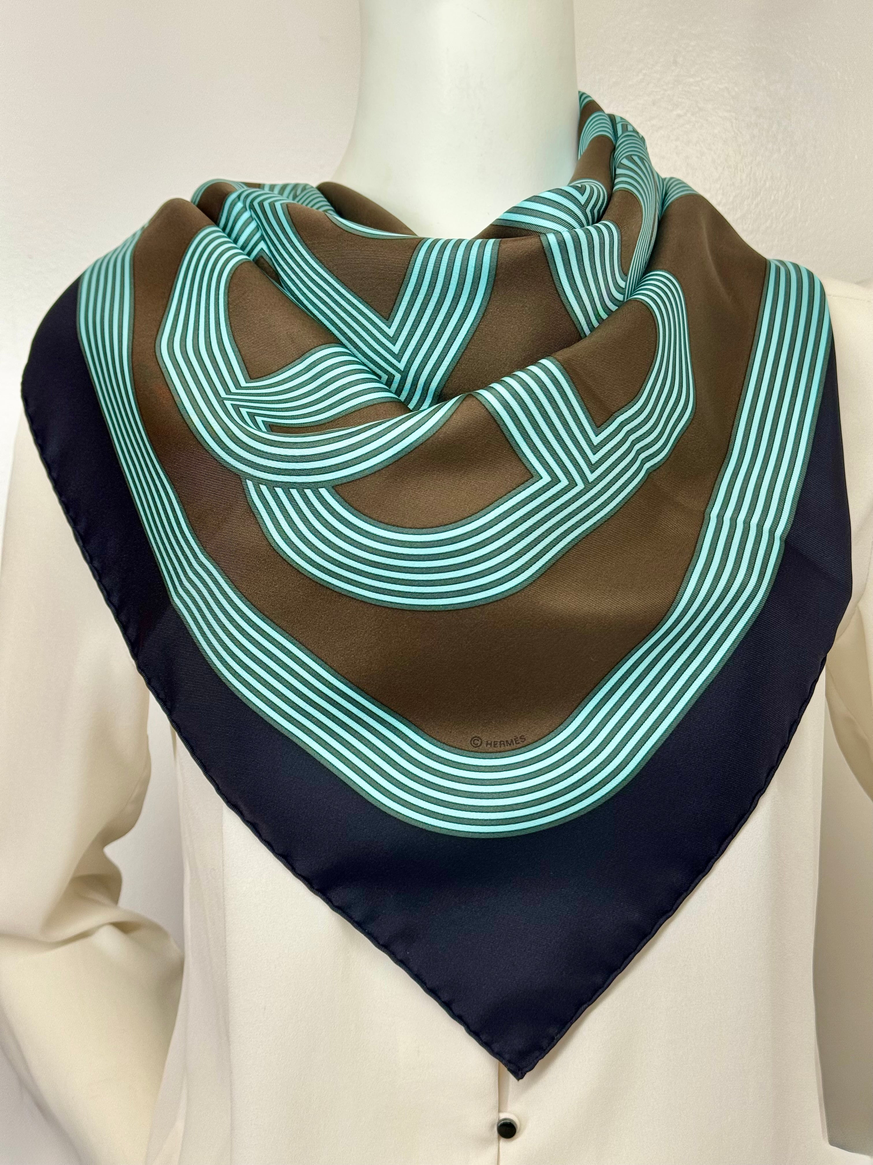 Hermès Circuit 24 Faubourg Silk Scarf 90 by Benoît-Pierre Emery