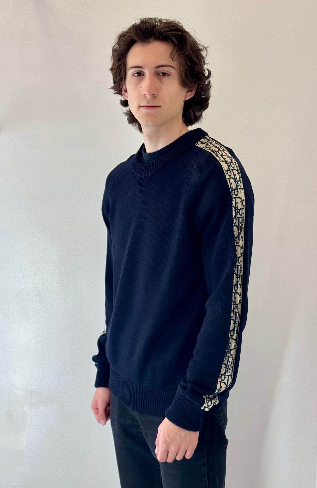 Dior “Oblique Ribbon” Crewneck Sweater