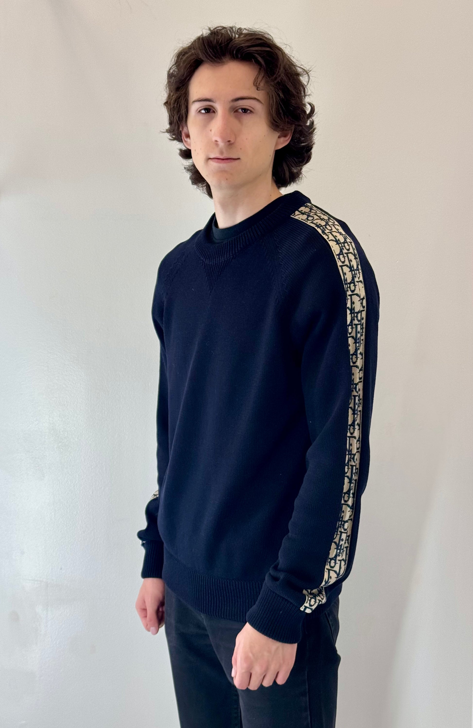 Dior “Oblique Ribbon” Crewneck Sweater