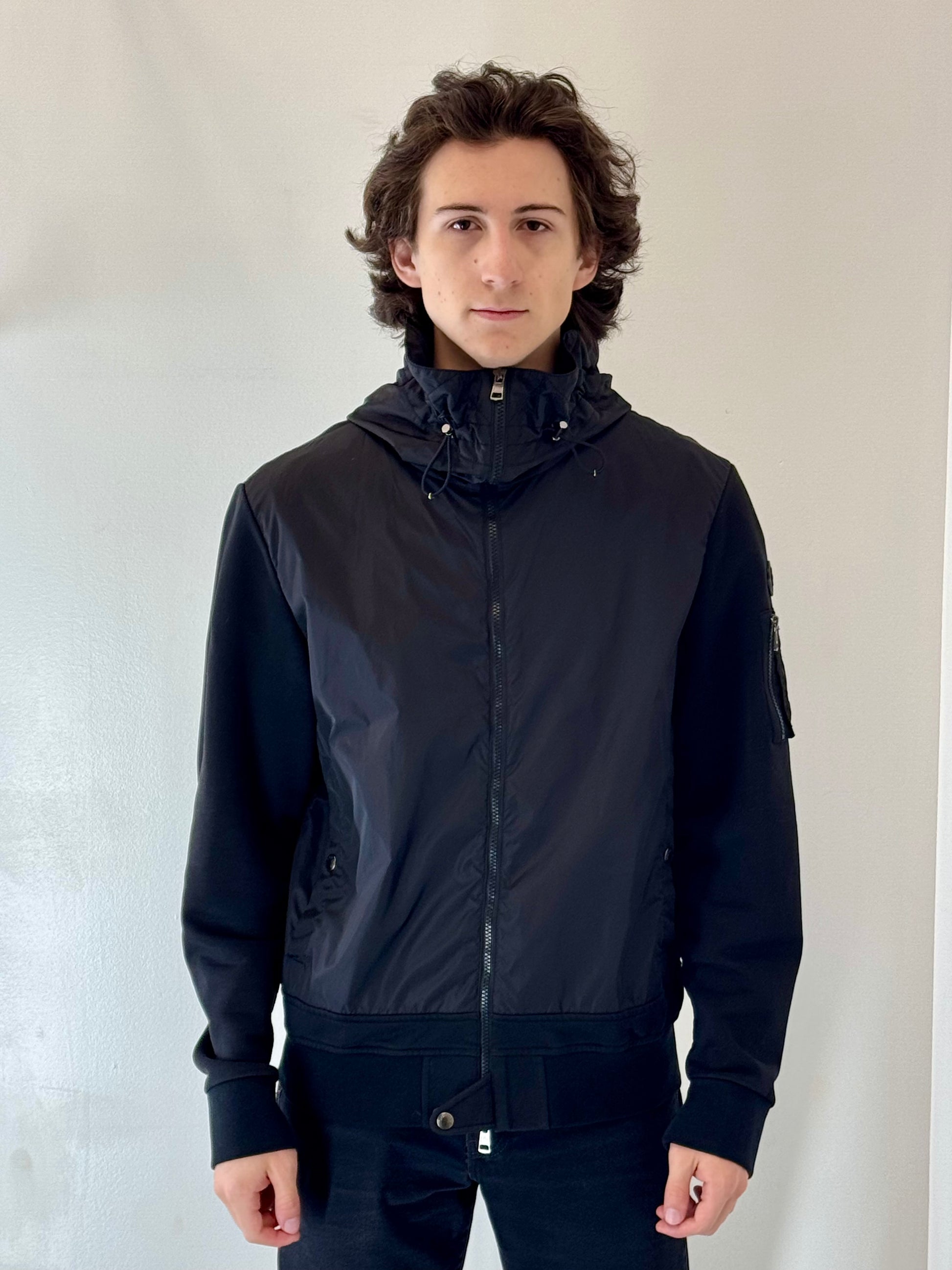 Moncler “Nero Hybrid” Hooded Jacket