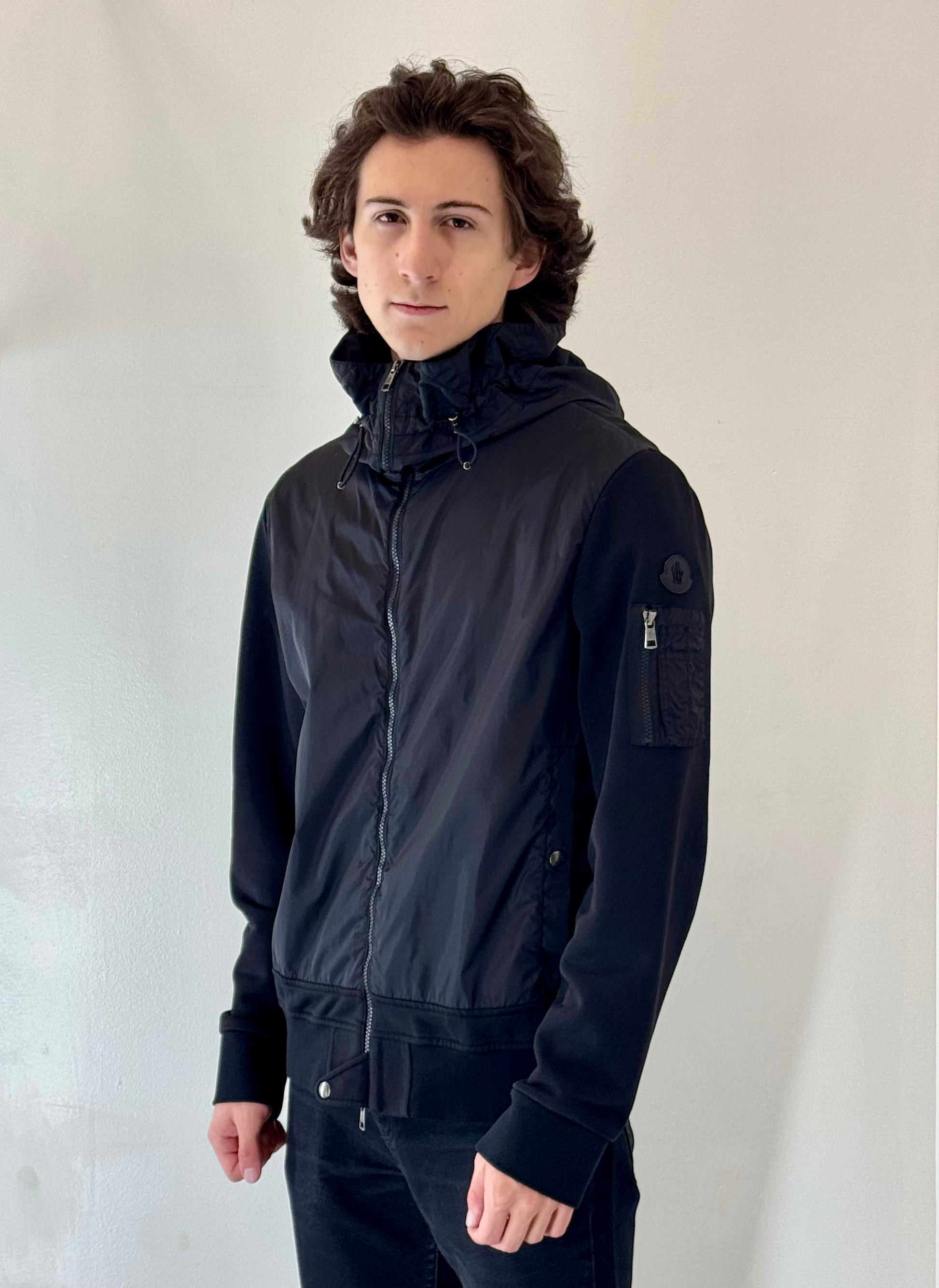 Moncler “Nero Hybrid” Hooded Jacket