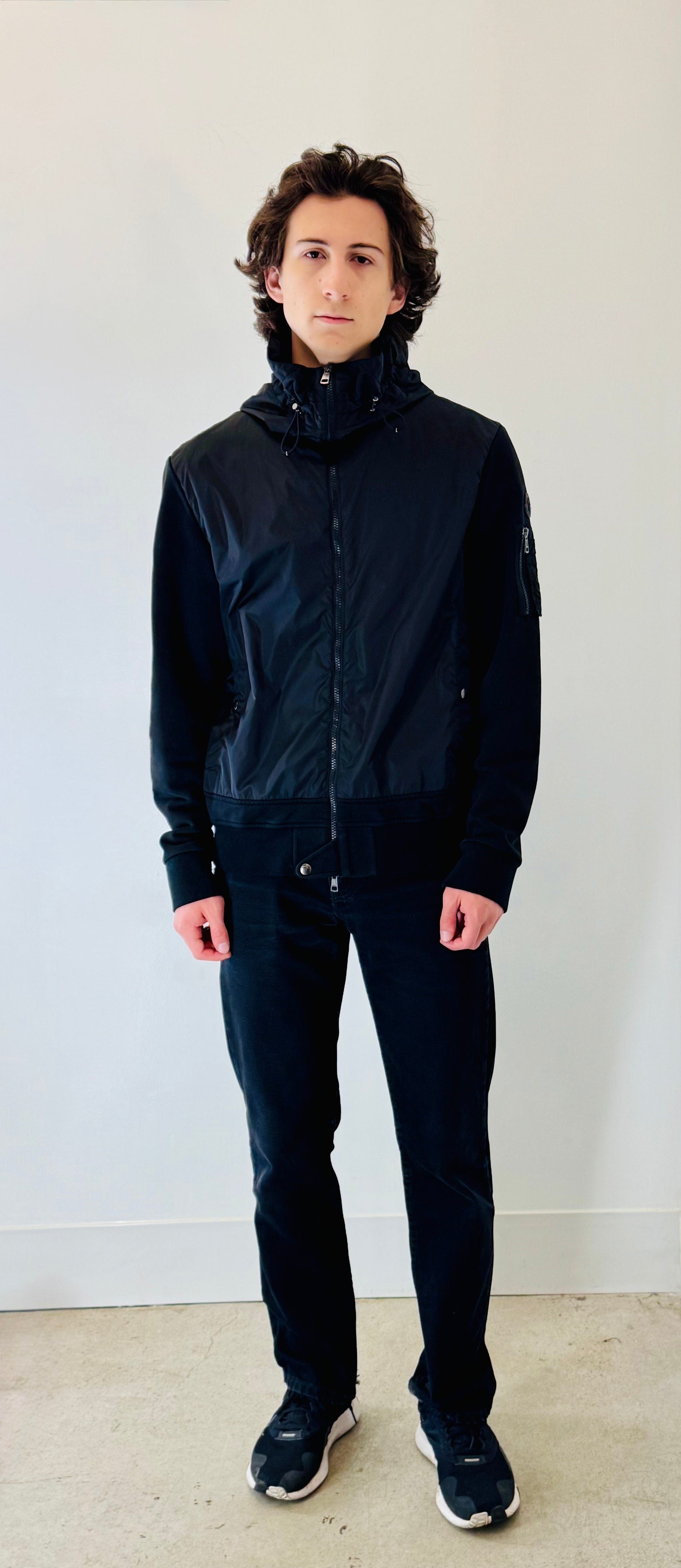 Moncler “Nero Hybrid” Hooded Jacket