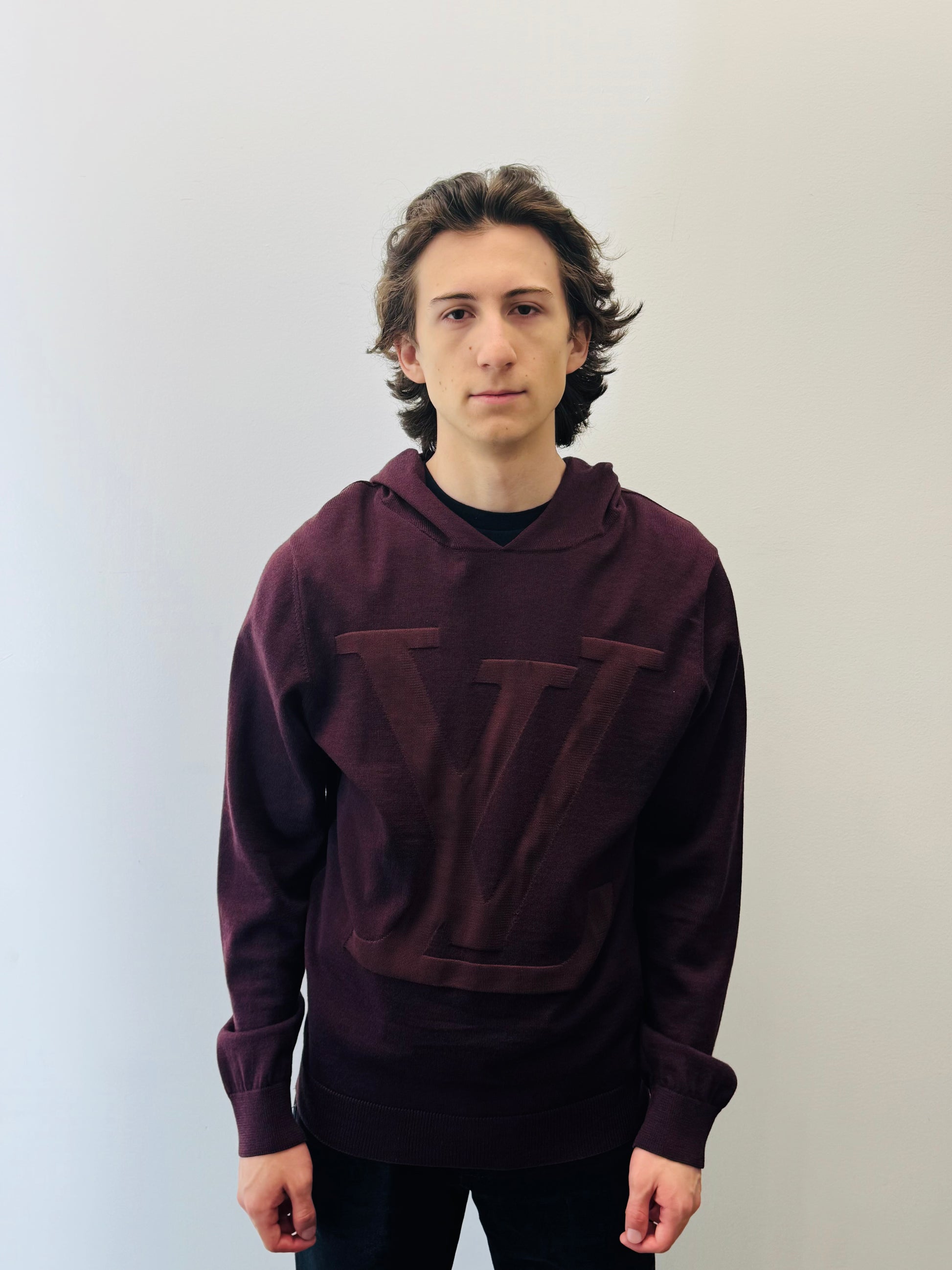 Louis Vuitton “Merlot Monogram” Hooded Sweater