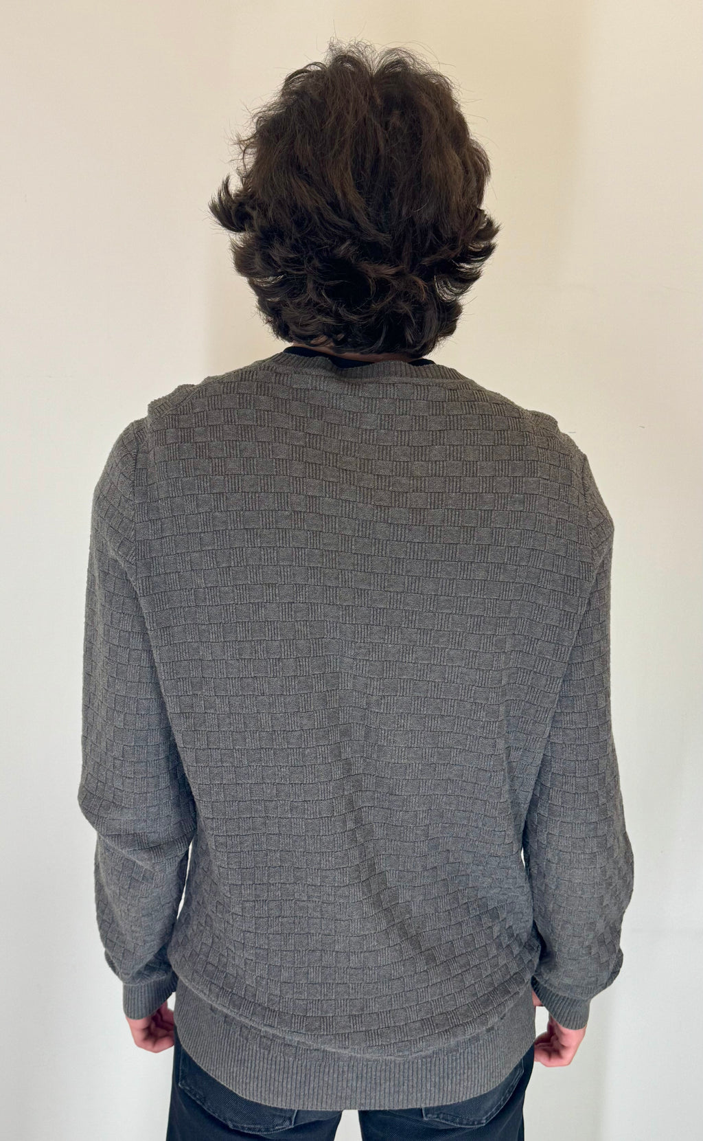 Louis Vuitton “Graphite Grid” Crewneck Sweater
