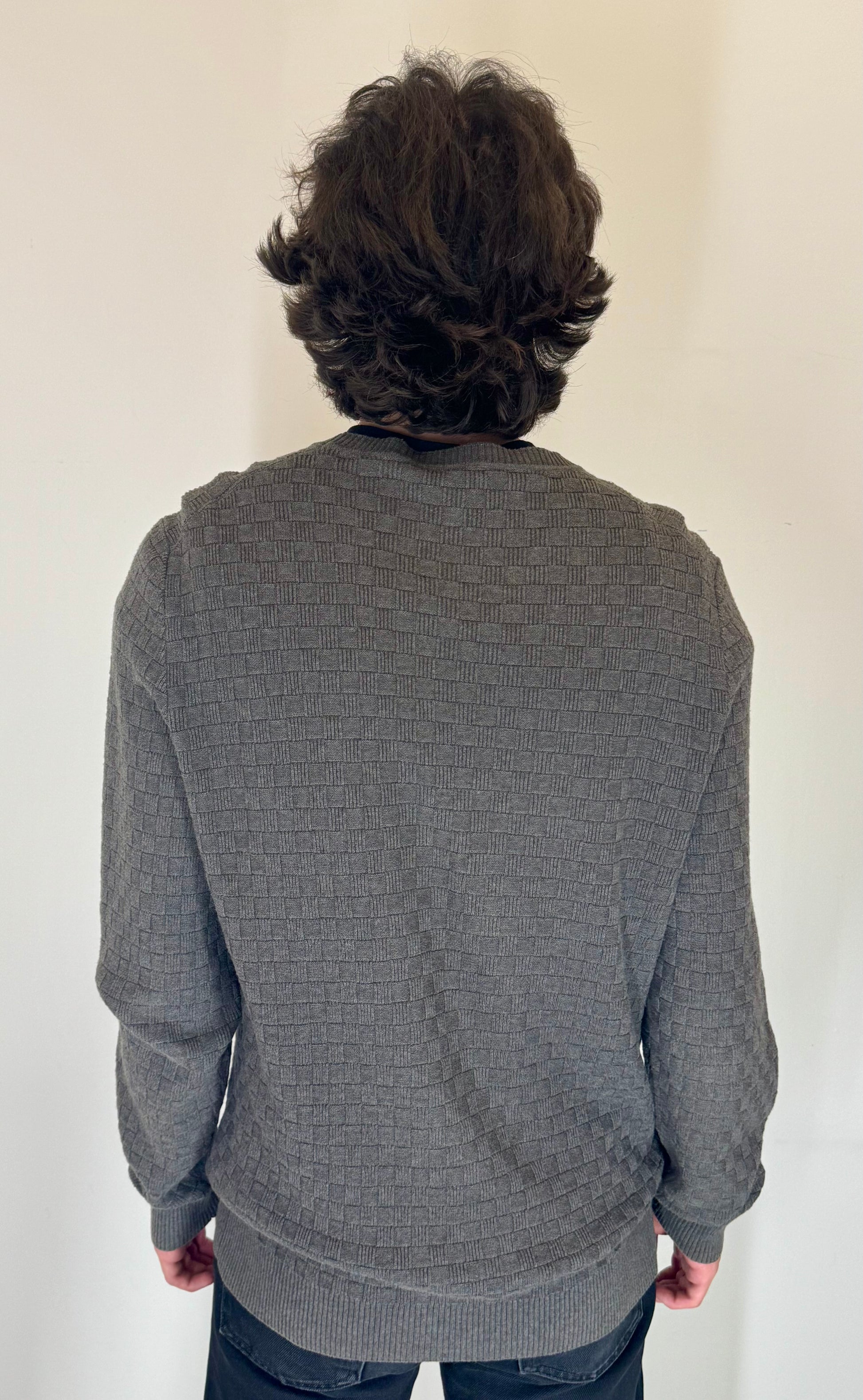 Louis Vuitton “Graphite Grid” Crewneck Sweater