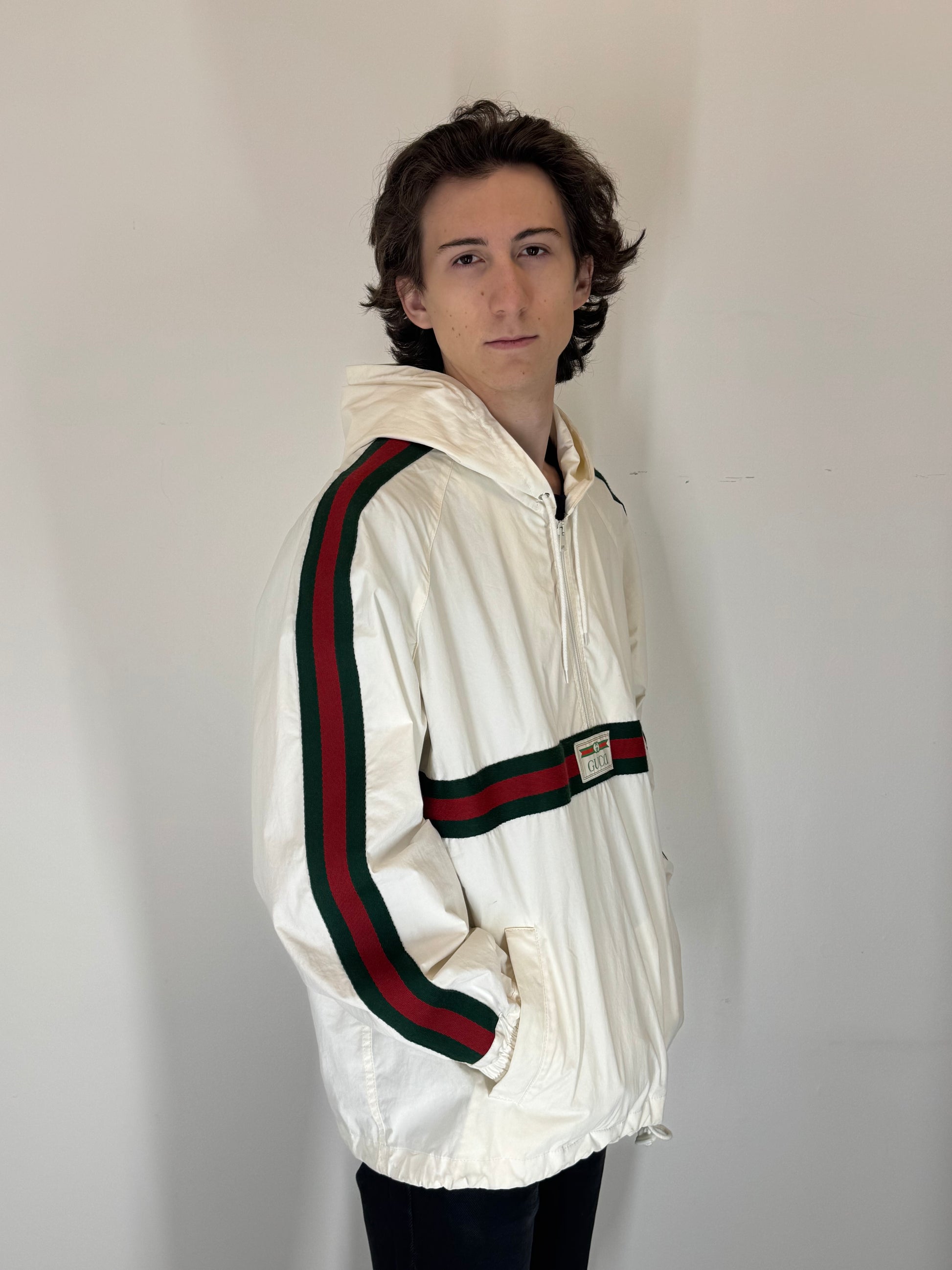 Gucci Cotton Canvas Windbreaker with Gucci Label