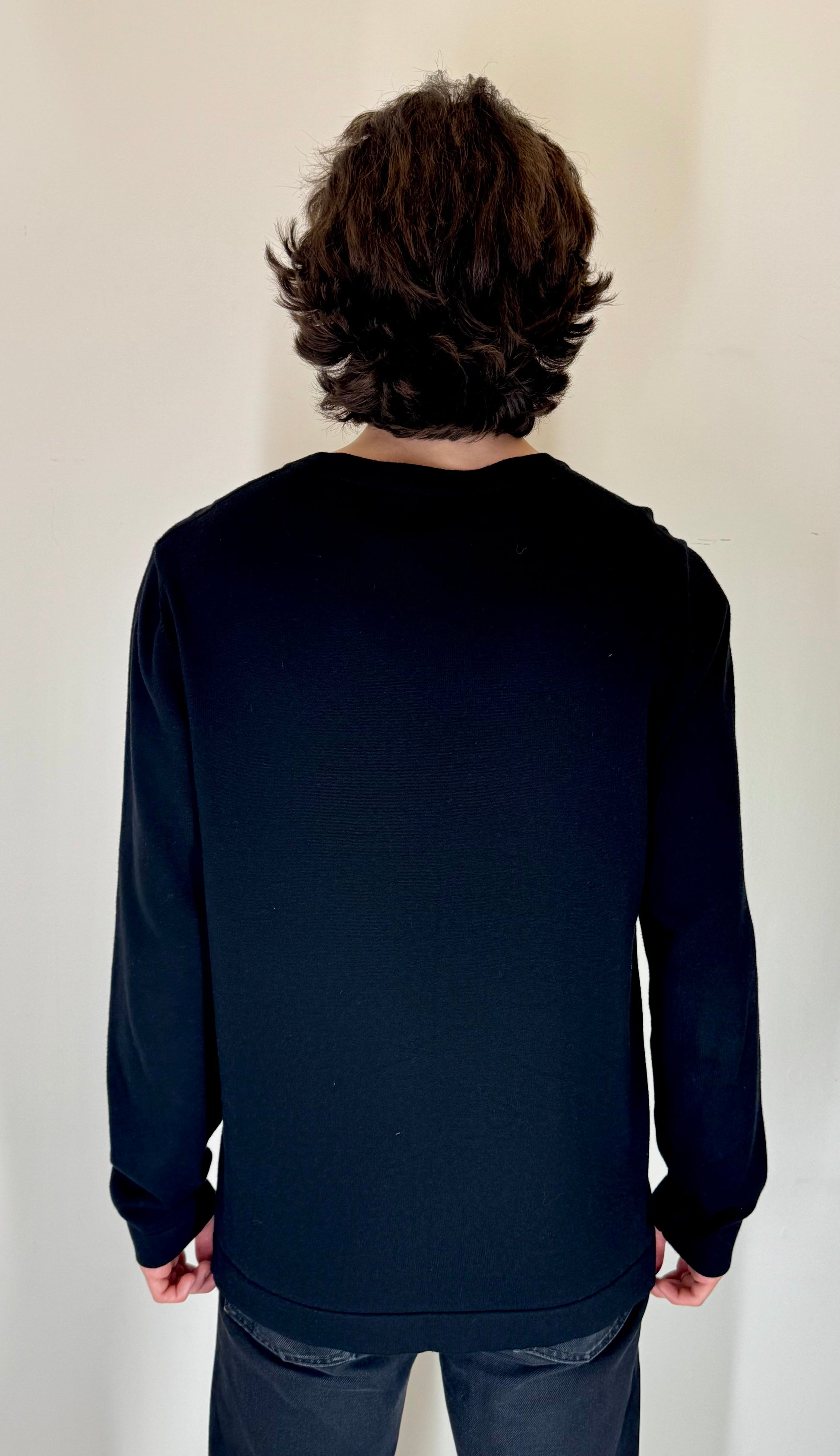 Fendi “Velvet FF Pocket” Pocket Crewneck Sweater