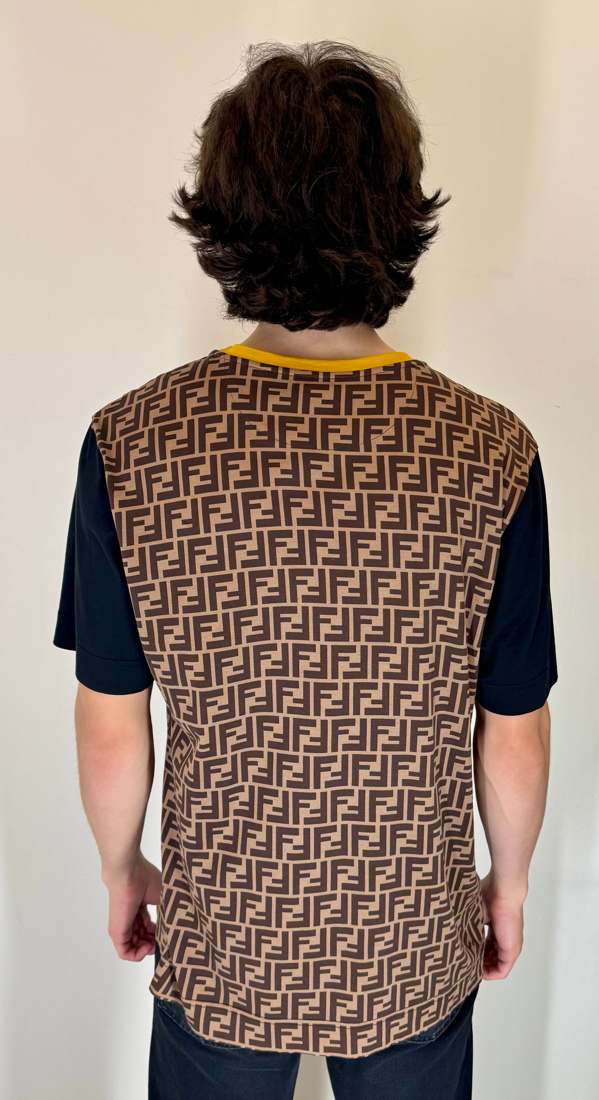 Fendi “Block FF” Contrast Panel Tee