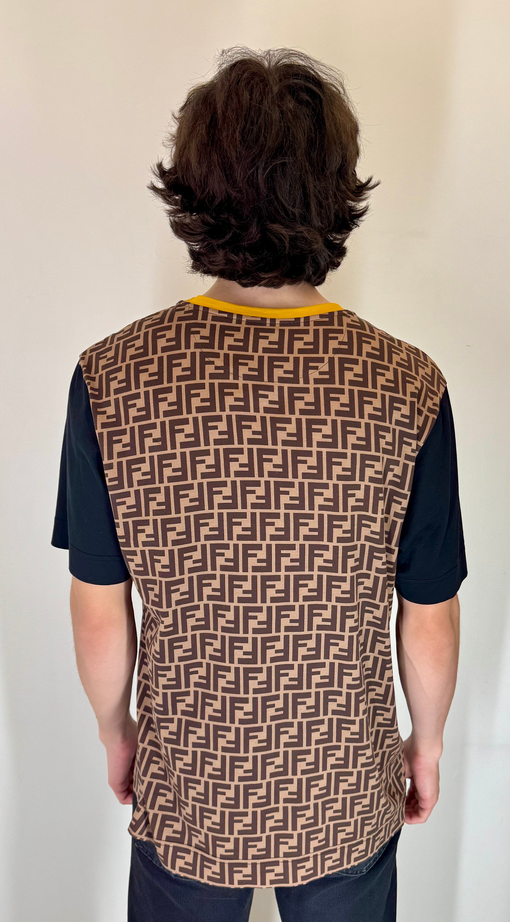 Fendi “Block FF” Contrast Panel Tee