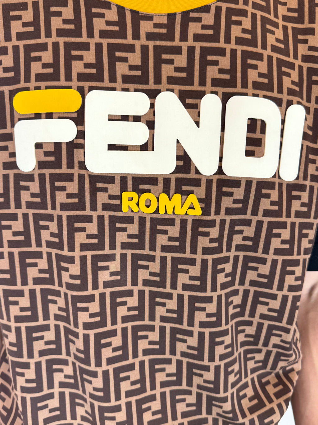 Fendi “Block FF” Contrast Panel Tee