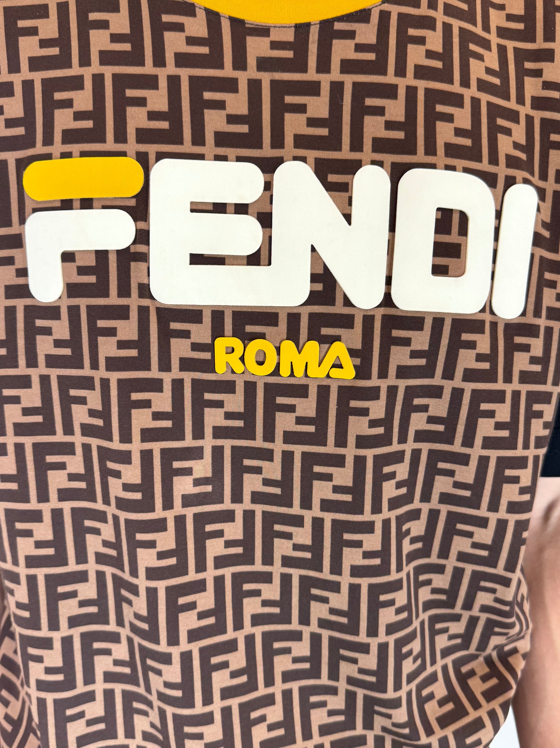 Fendi “Block FF” Contrast Panel Tee