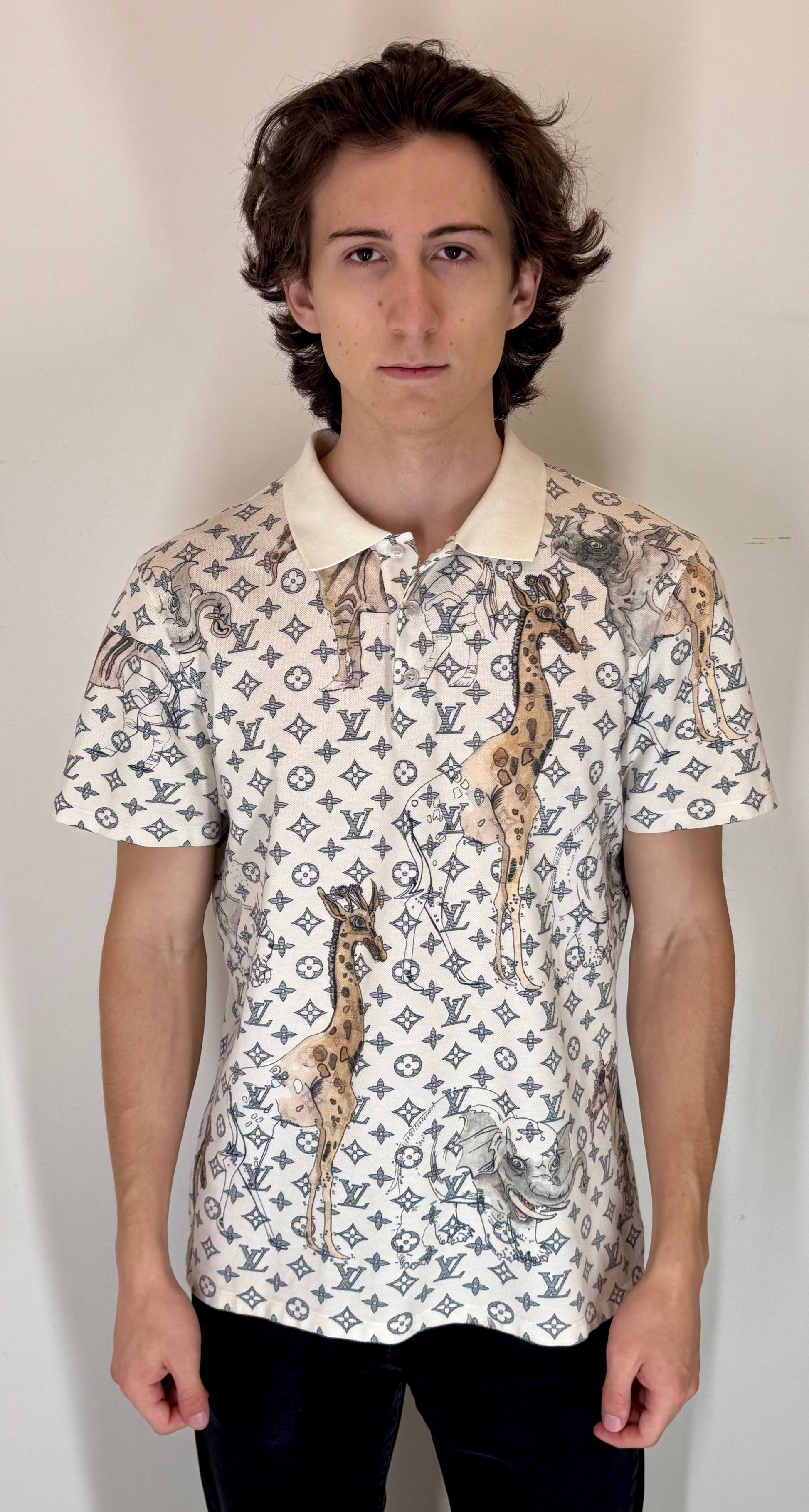 Louis Vuitton “Savannah Monogram” Piqué Polo