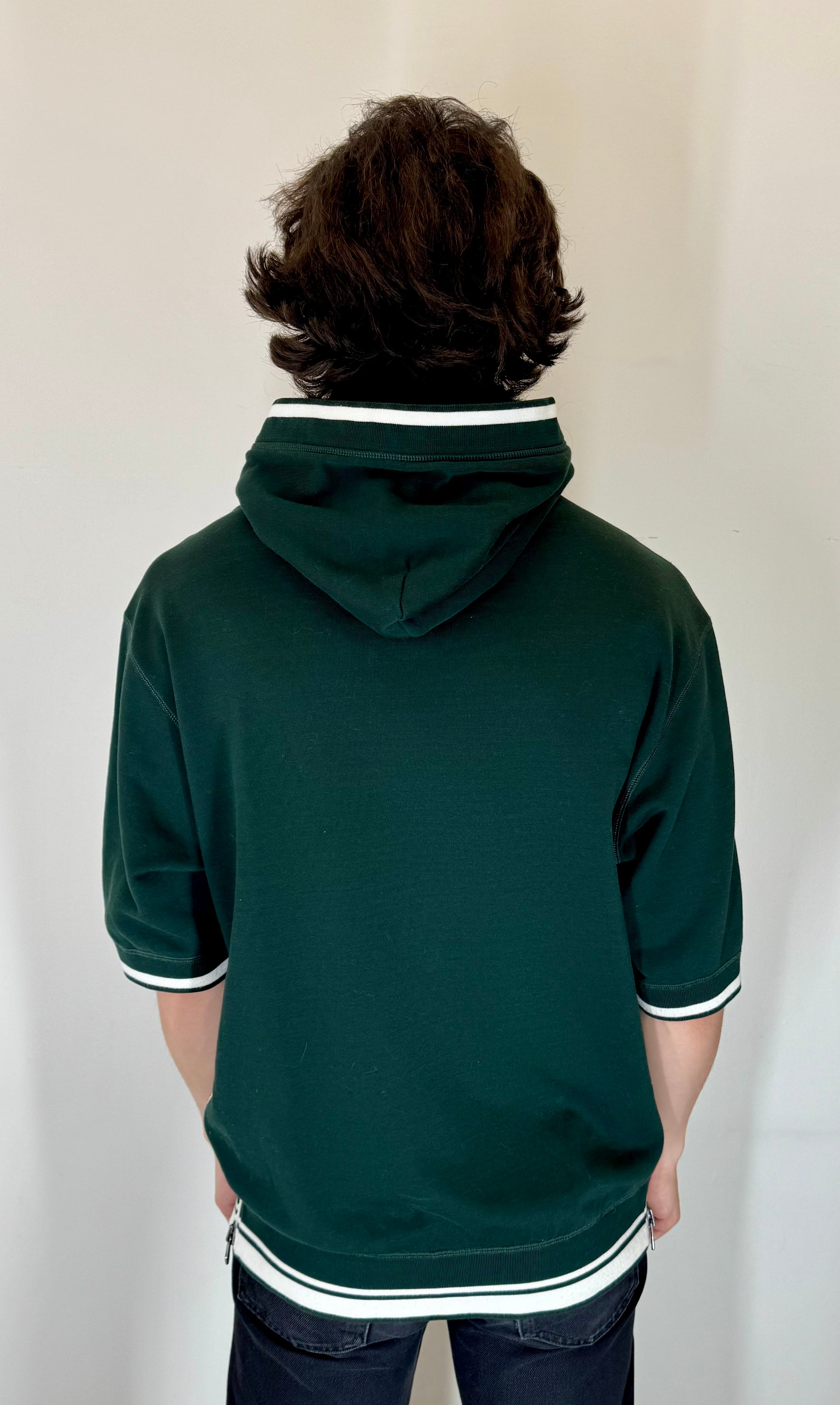 Dolce & Gabbana “Milano Crown” Short-Sleeve Hoodie