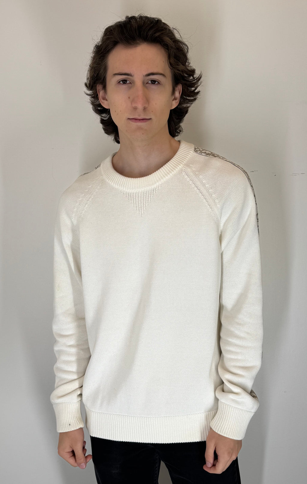 Dior “Ivory Oblique” Knit Sweater