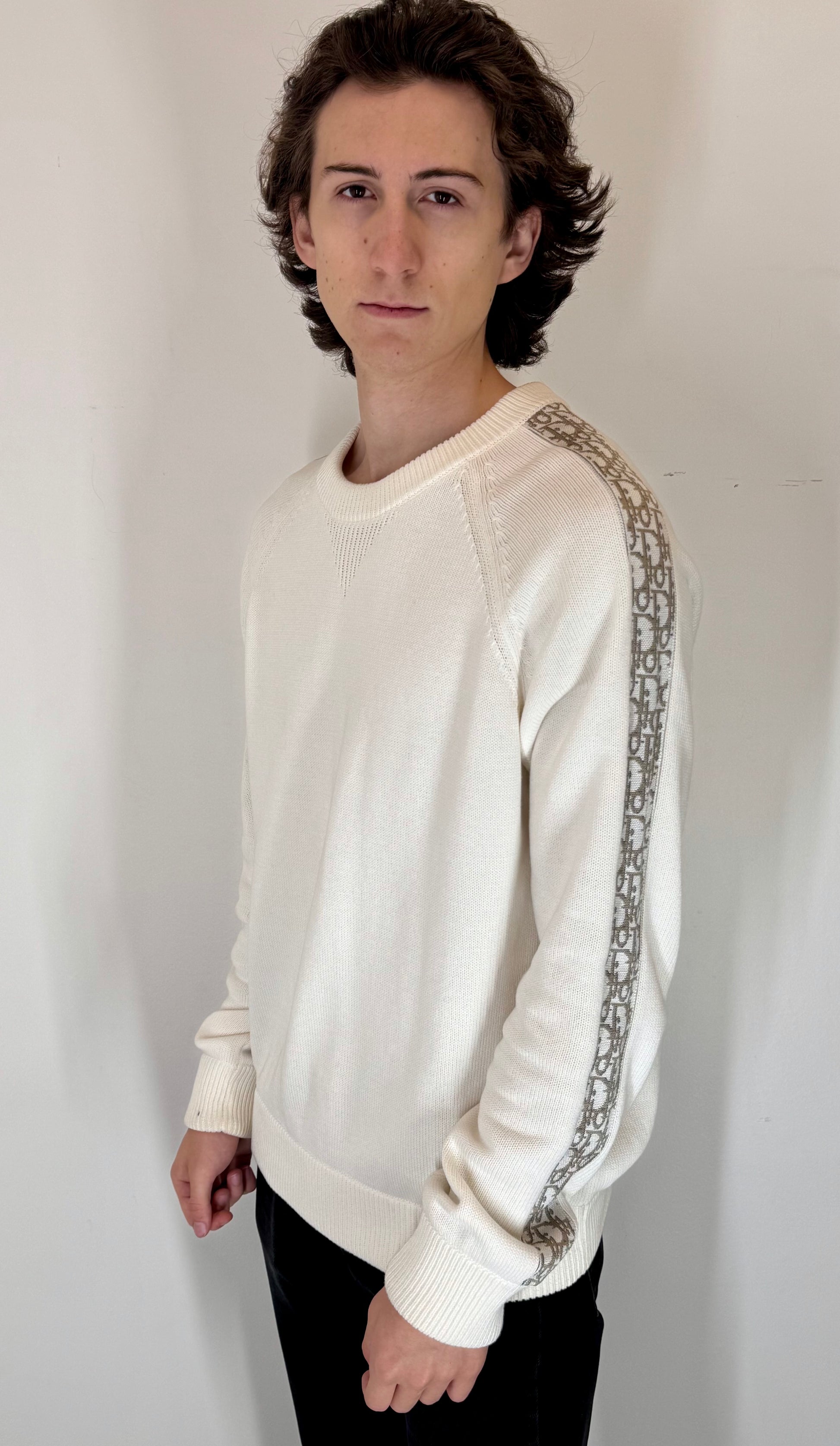 Dior “Ivory Oblique” Knit Sweater