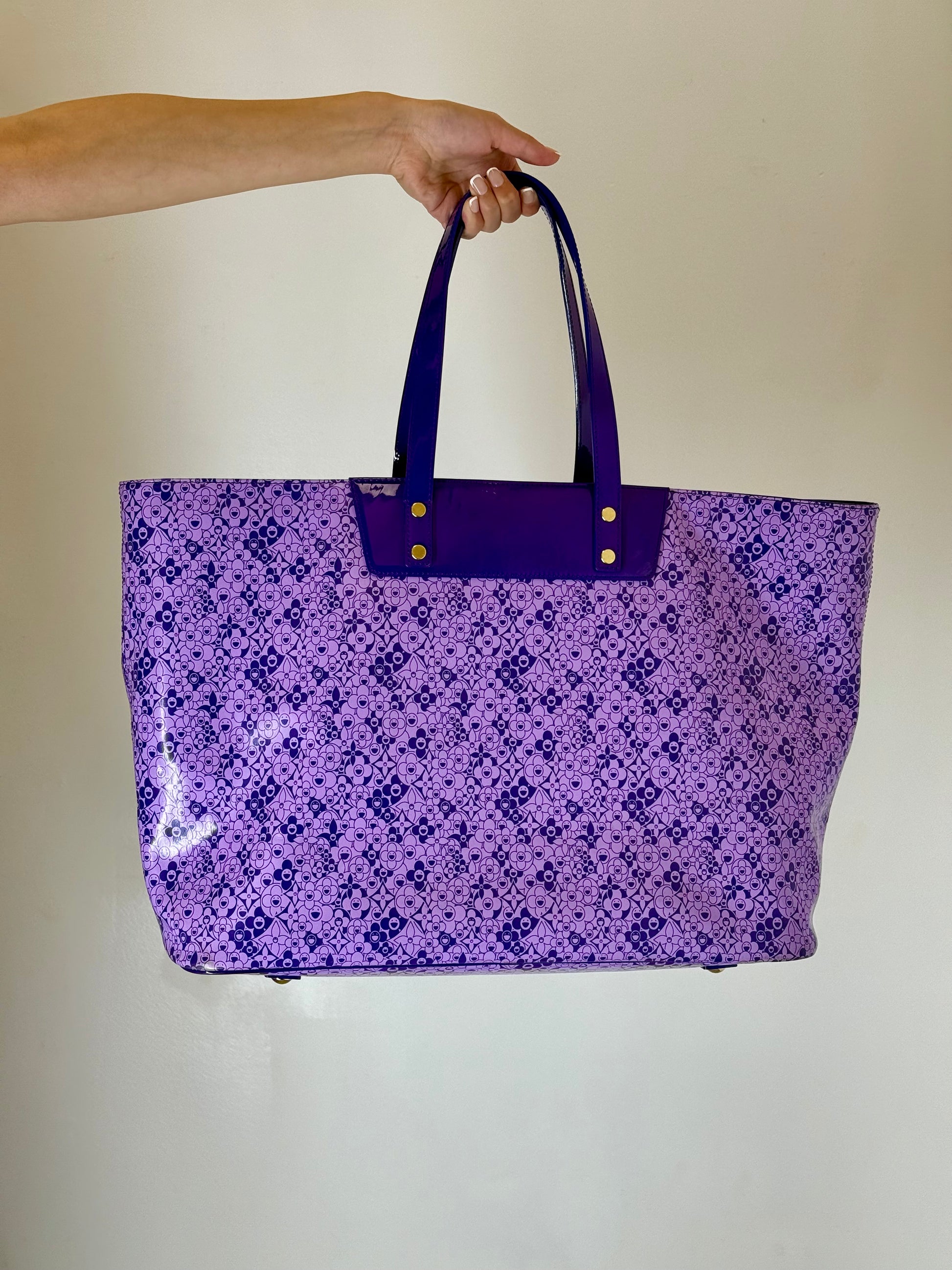 Louis Vuitton x Murakami Cosmic Blossom Purple Tote