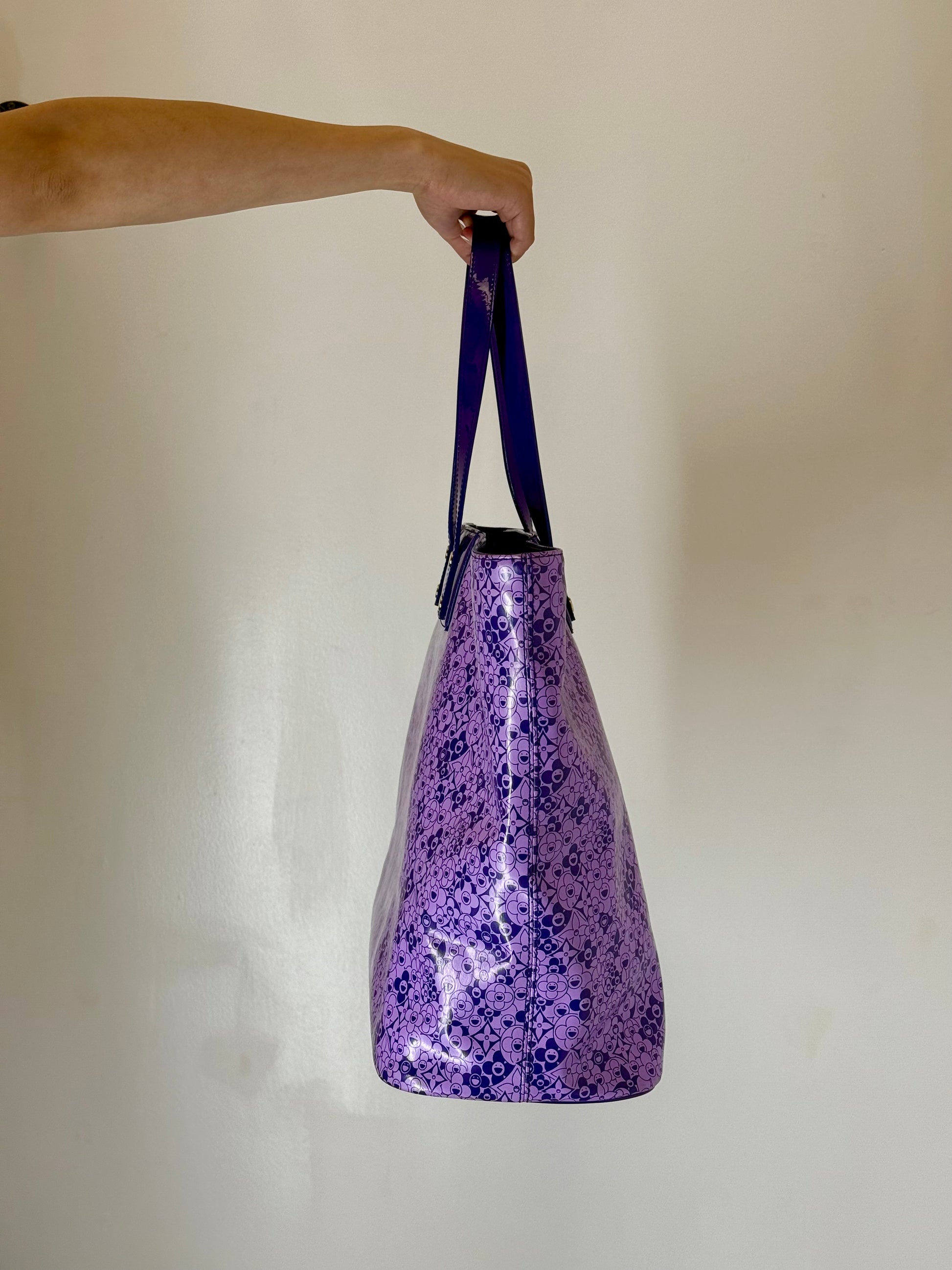 Louis Vuitton x Murakami Cosmic Blossom Purple Tote