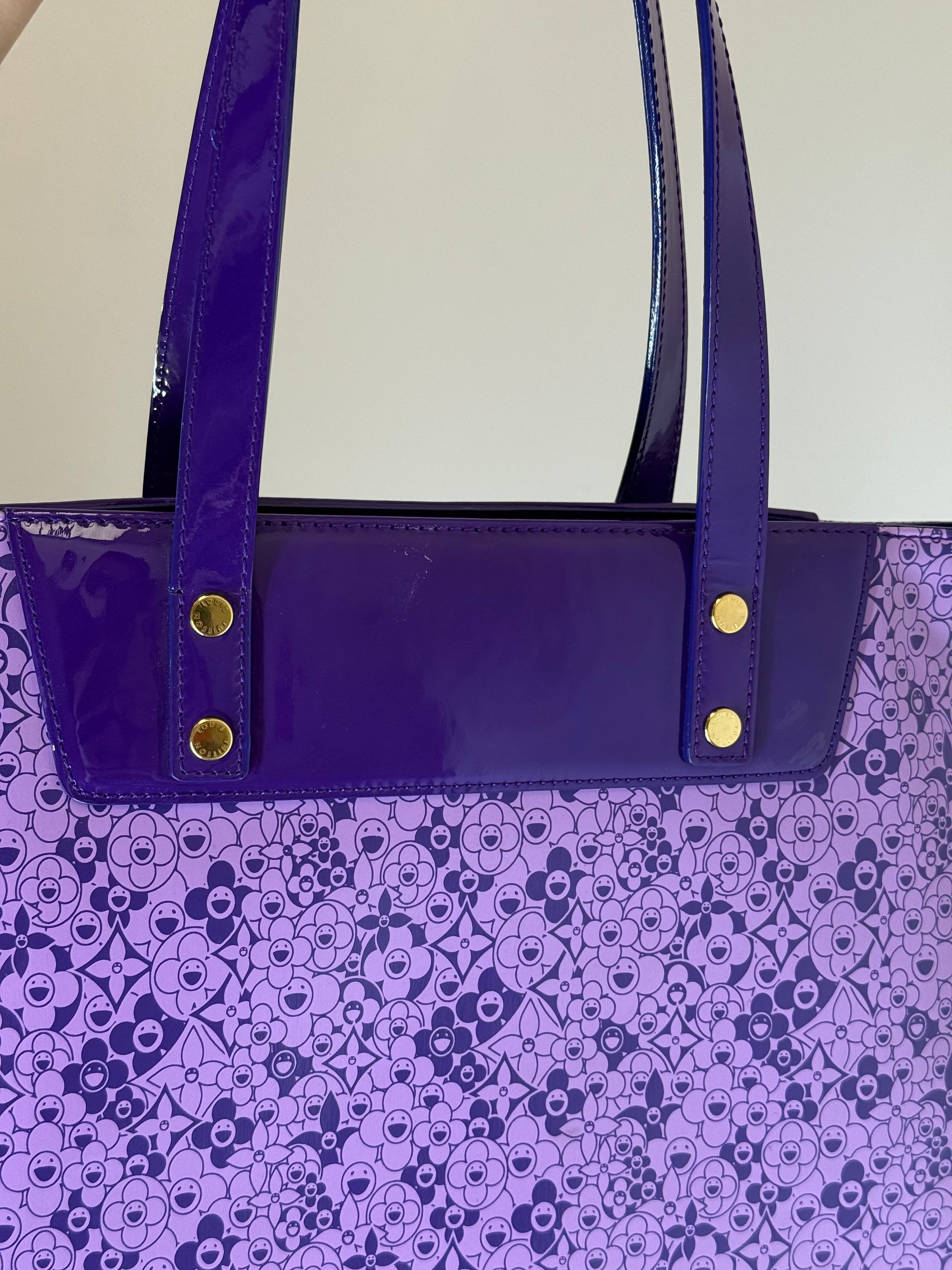 Louis Vuitton x Murakami Cosmic Blossom Purple Tote