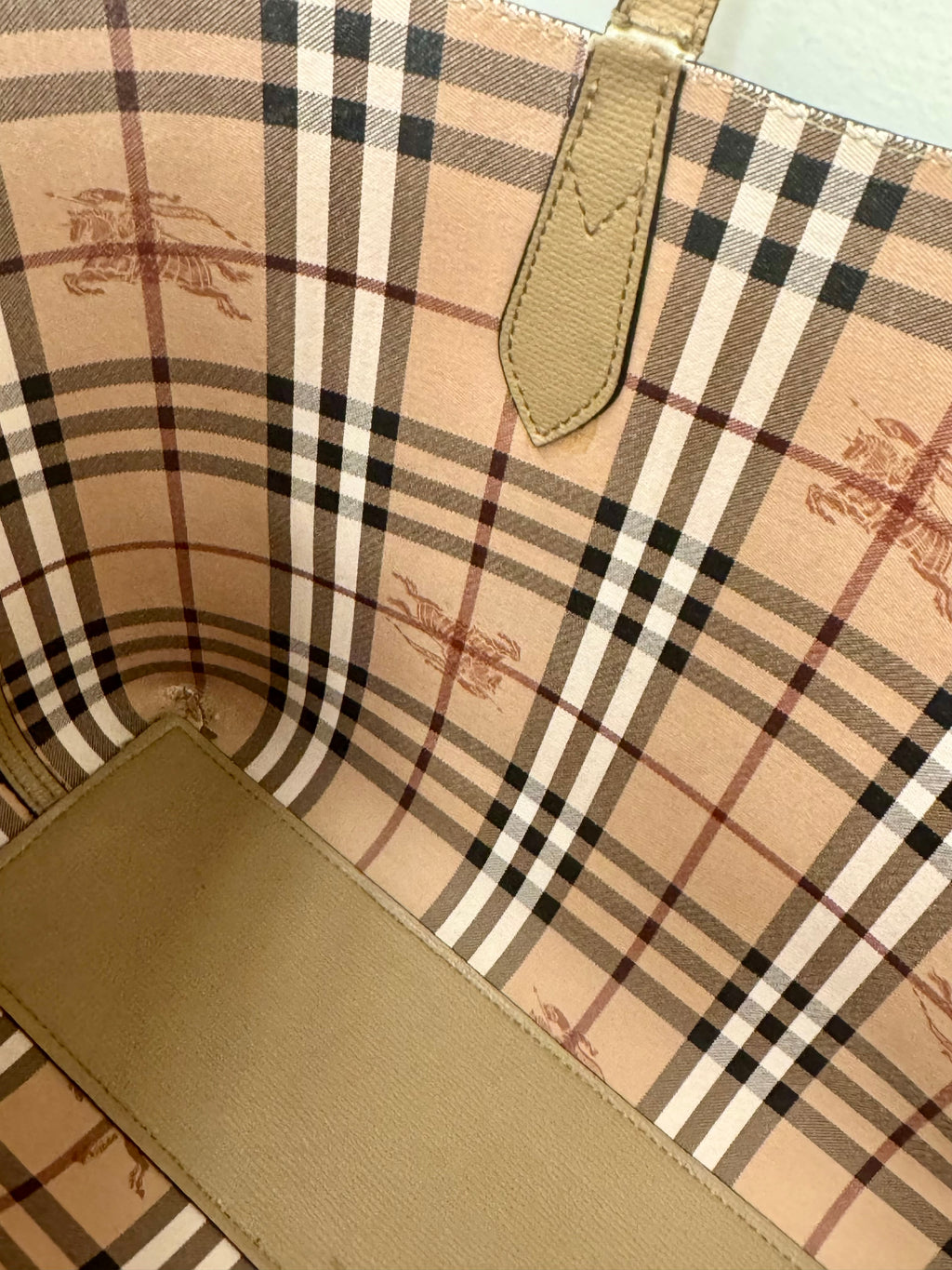 Burberry Haymarket Check Reversible Tote Bag
