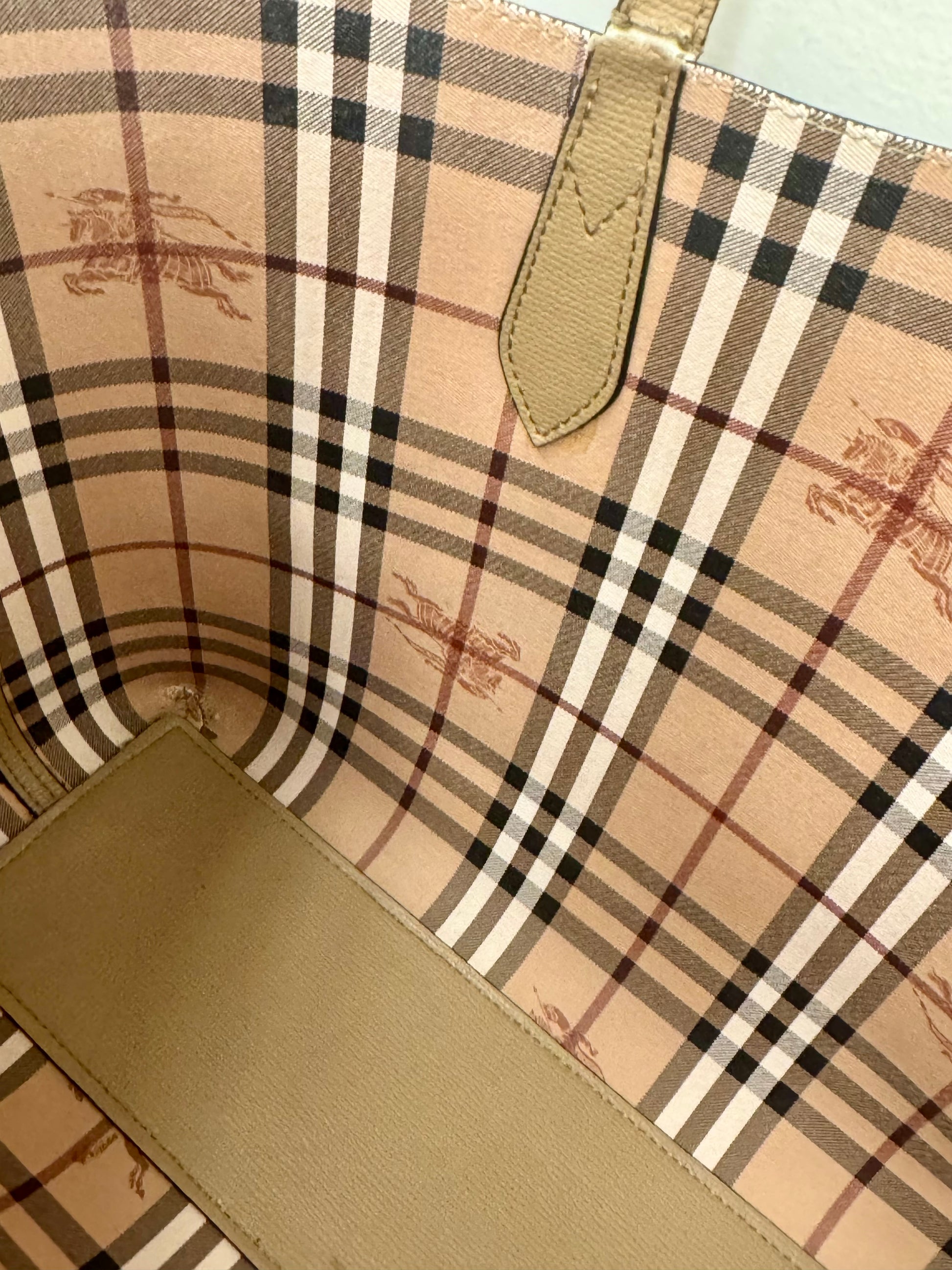 Burberry Haymarket Check Reversible Tote Bag